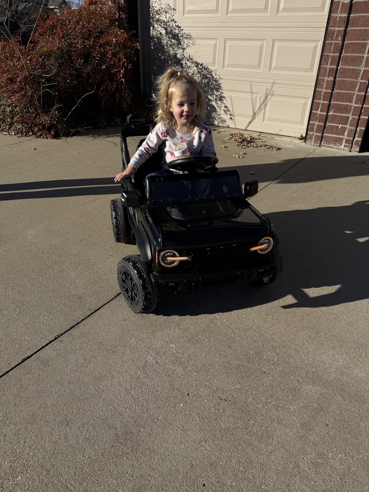 ENYOPRO 12V Licensed Ford Bronco Raptor Ride on Car for Kids, Battery Powered Electric Car for Toddlers w/Remote Control, Spring Suspension, Seat Belt, Bluetooth, Horn, LED Lights, Radio (Black) customer photo 2