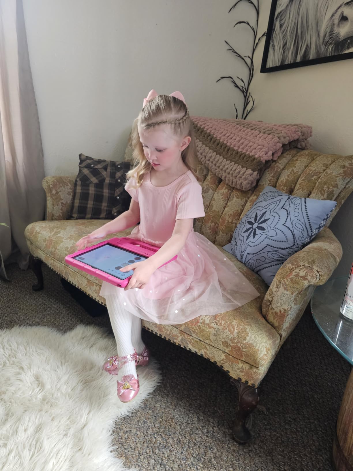 EDDBNi Kids Tablet Android 15 Tablet 10 inch Kids Tablets with Case Quad Core 64GB Dual Camera Parental Controls 2.4G WiFi Educational Tablets customer photo 1