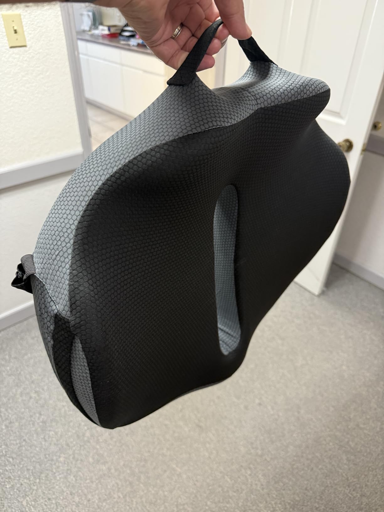 XL Truck Seat Cushion for Truck Driver Seat Cushion - Upgraded Back Support, CertiPUR-US® Certified - Thick Memory Foam, Pain Relief for Hours of Driving, Trucker Approved Big Rig - Black customer photo 1