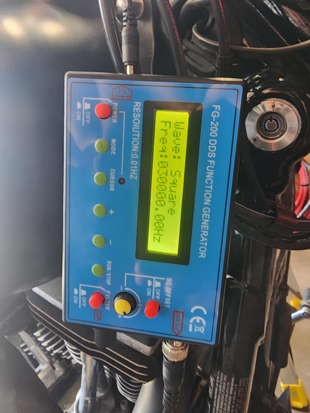 FG-200 DDS Function Signal Generator 0.01Hz -500Khz Frequency Counter Signal Source Module Sine+Square+Sawtooth Waveform customer photo 1