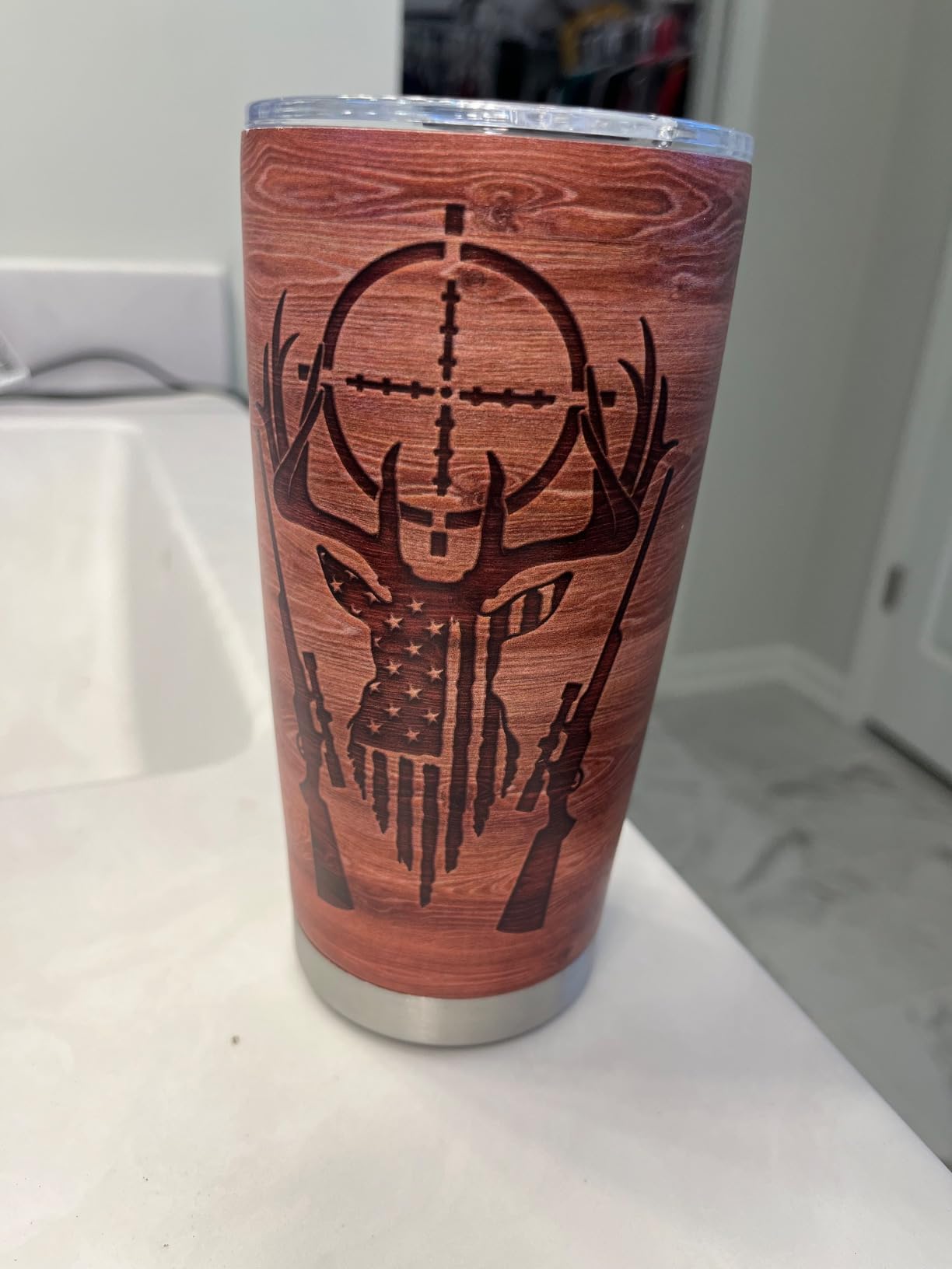 SANDJEST Trucker Tumbler 20oz Stainless Steel Insulated Travel Mug Cup for Men Dad Husband Truck Driver Gifts for Birthday Christmas Fathers Day customer photo 2