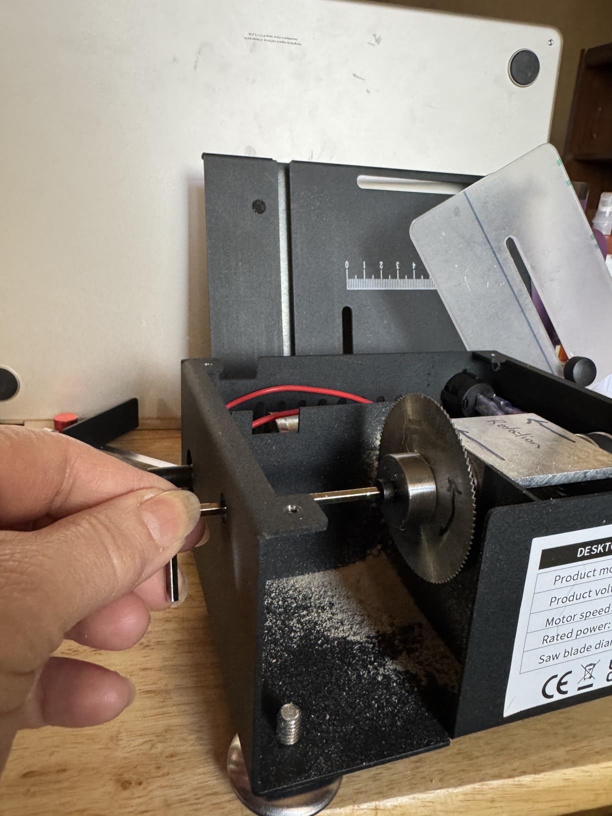 Saker Mini Table Saw,7 Levels Speeds&Angle Adjustable with160+ Accessories customer photo 2
