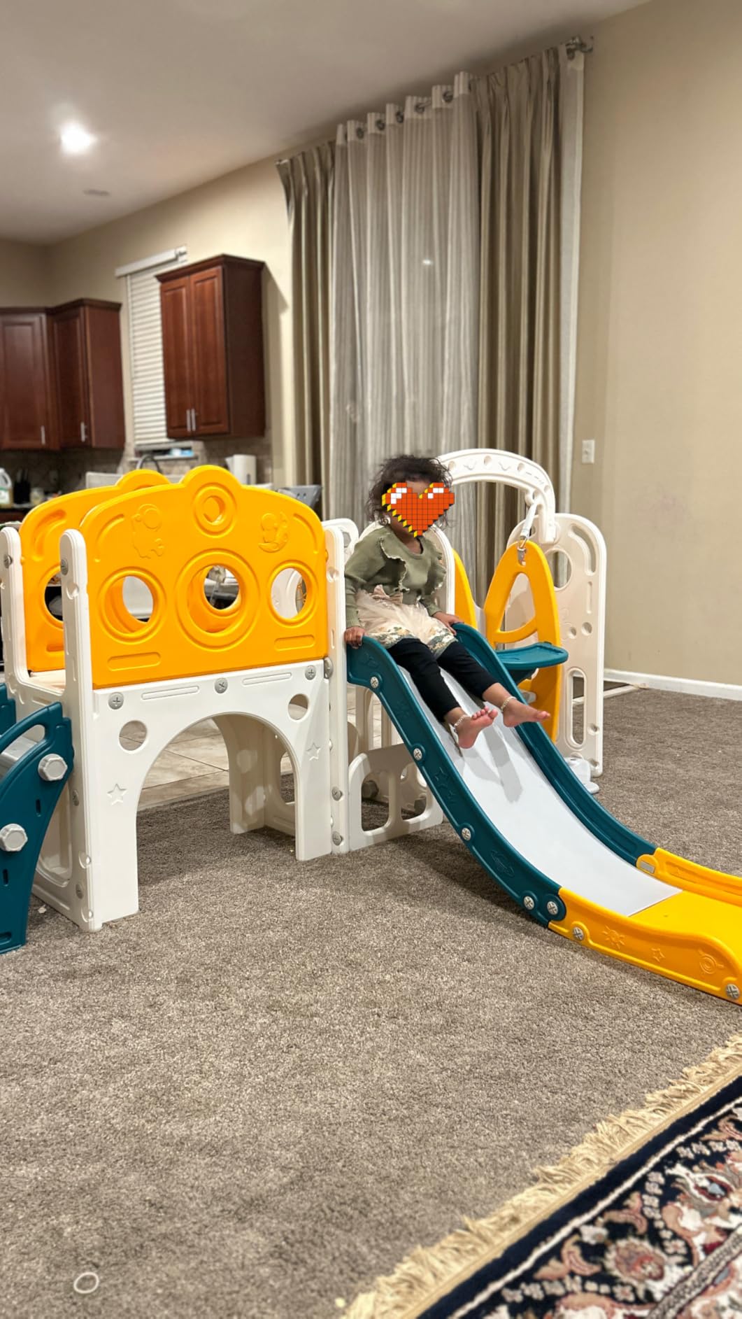 DOREROOM 9 in 1 Toddler Slide and Swing Set, Kids Slide for Toddler Age 1-3 customer photo 1