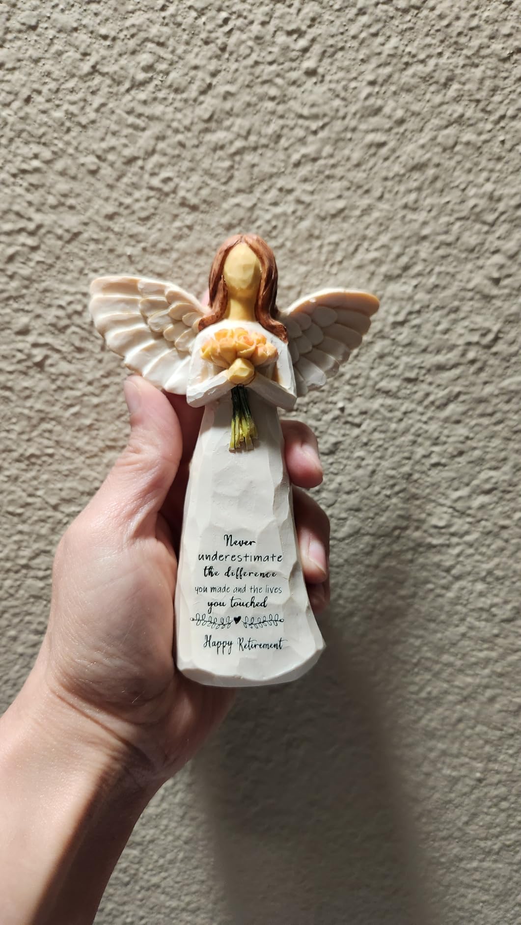 Retirement Gift for Woman, 5.5” Resin Angel Figurine - Retirement Gifts customer photo 1