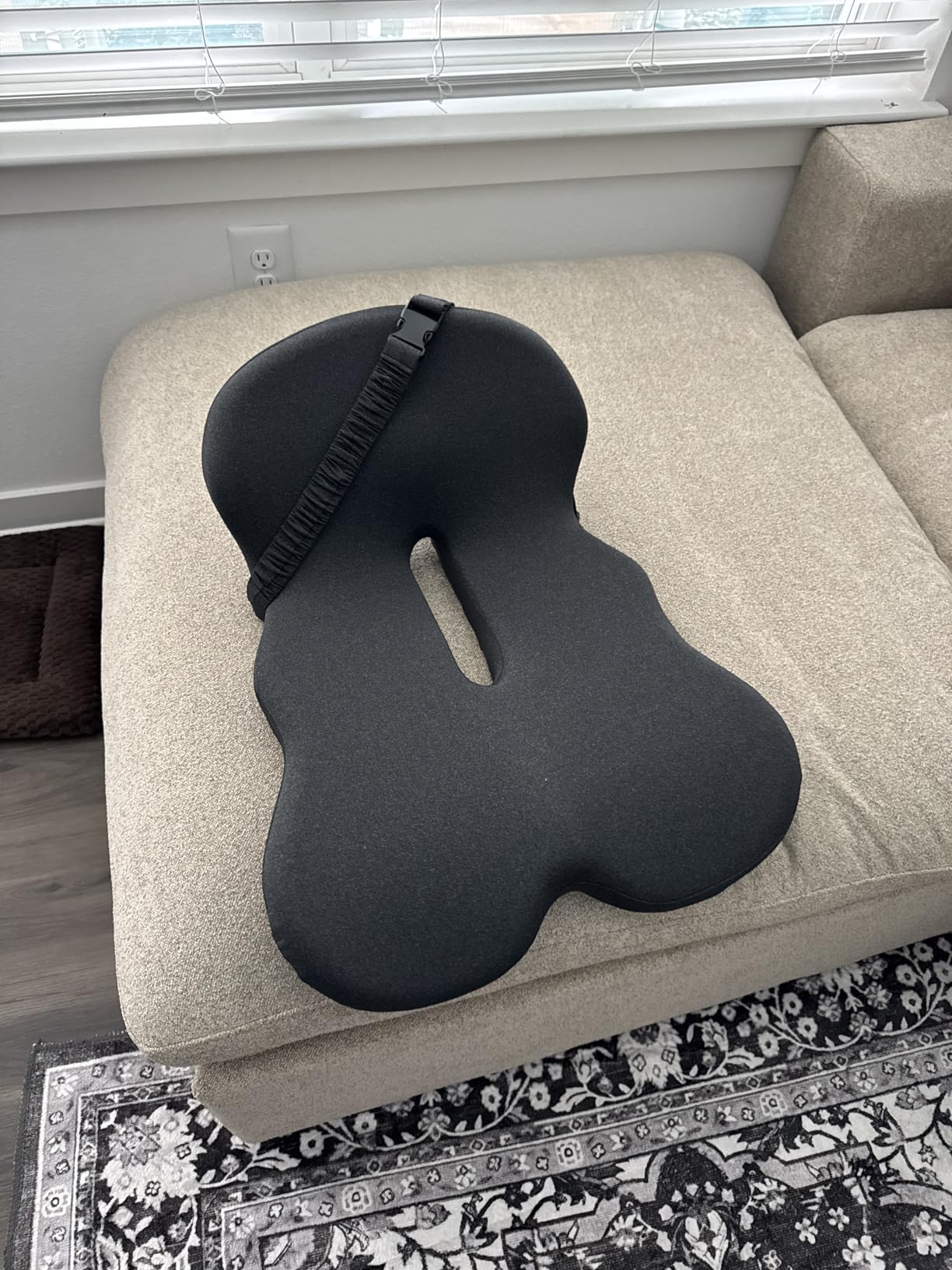 Truck Driver Seat Cushion, Memory Foam L-Shaped Ergonomic Cushion for Office Chairs, Comfort & Support for Long Sitting customer photo 1