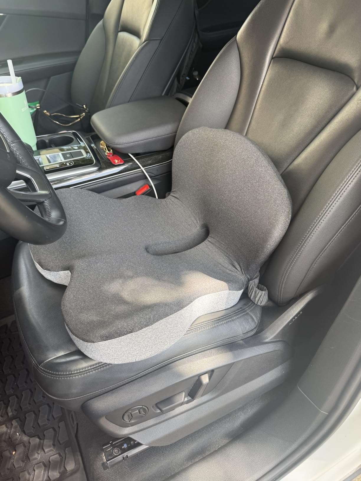 Truck Driver Seat Cushion, Memory Foam L-Shaped Ergonomic Cushion for Office Chairs, Comfort & Support for Long Sitting customer photo 2