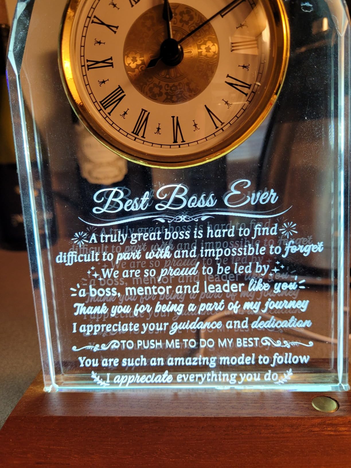 Arikyrist Glass Happy Retirement Clock Gifts for Women Men Retired Ideas customer photo 2