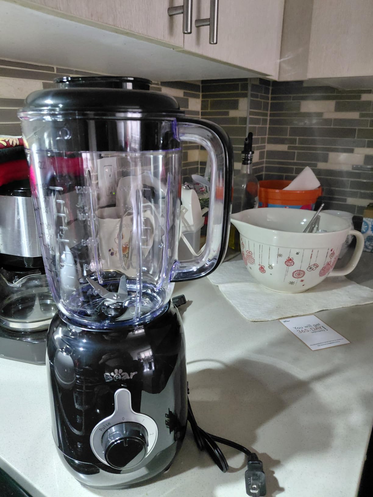 Bear Blender, 2025 New 700W Smoothie Countertop Blender with 40oz Cup for Shakes and Smoothies, 3-Speed for Crushing Ice, Puree and Frozen Fruit with Autonomous Clean customer photo 2