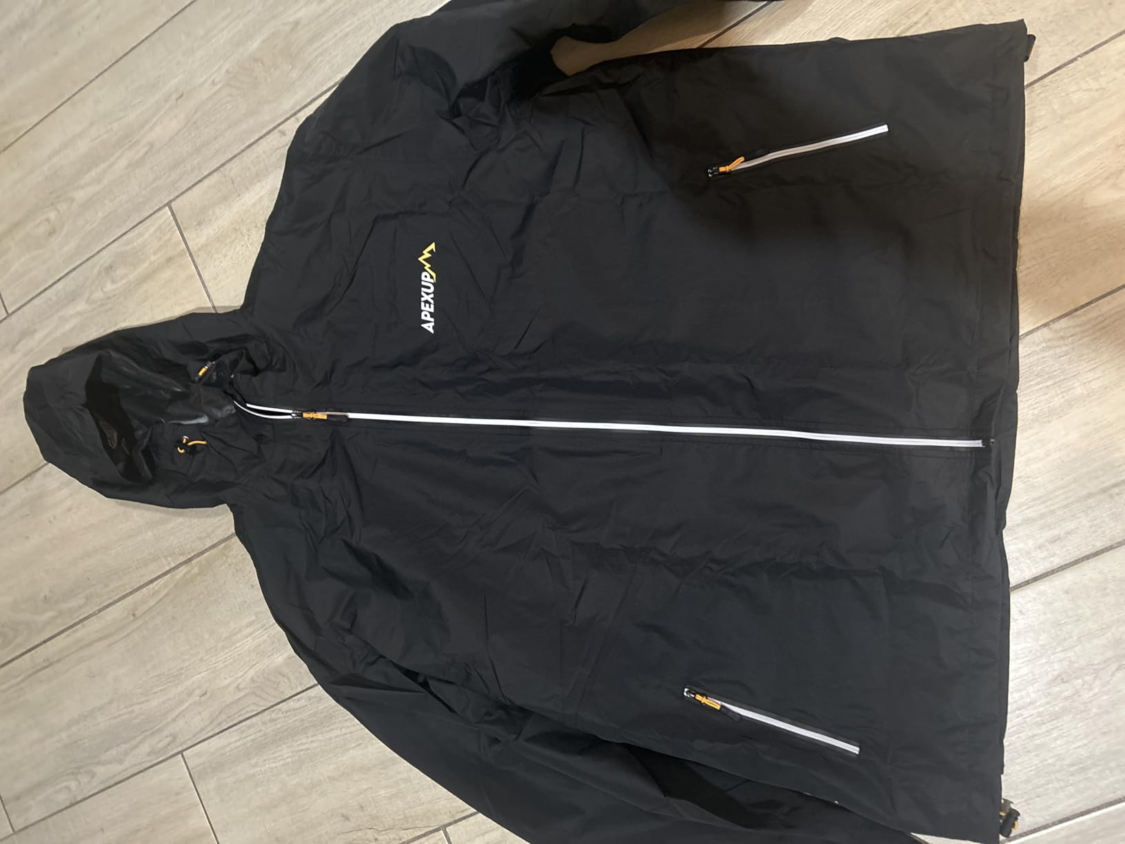 APEXUP Packable Rain Jacket Men Waterproof Lightweight Raincoat with Hood customer photo 1