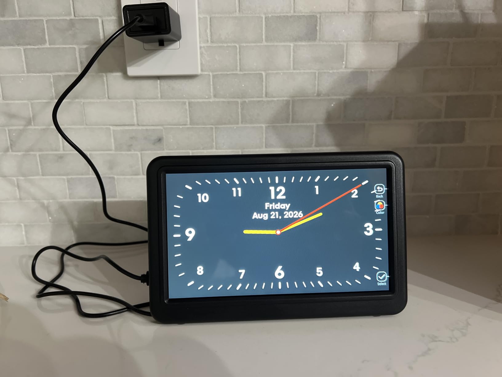 Clock with Day and Date for Elderly,7