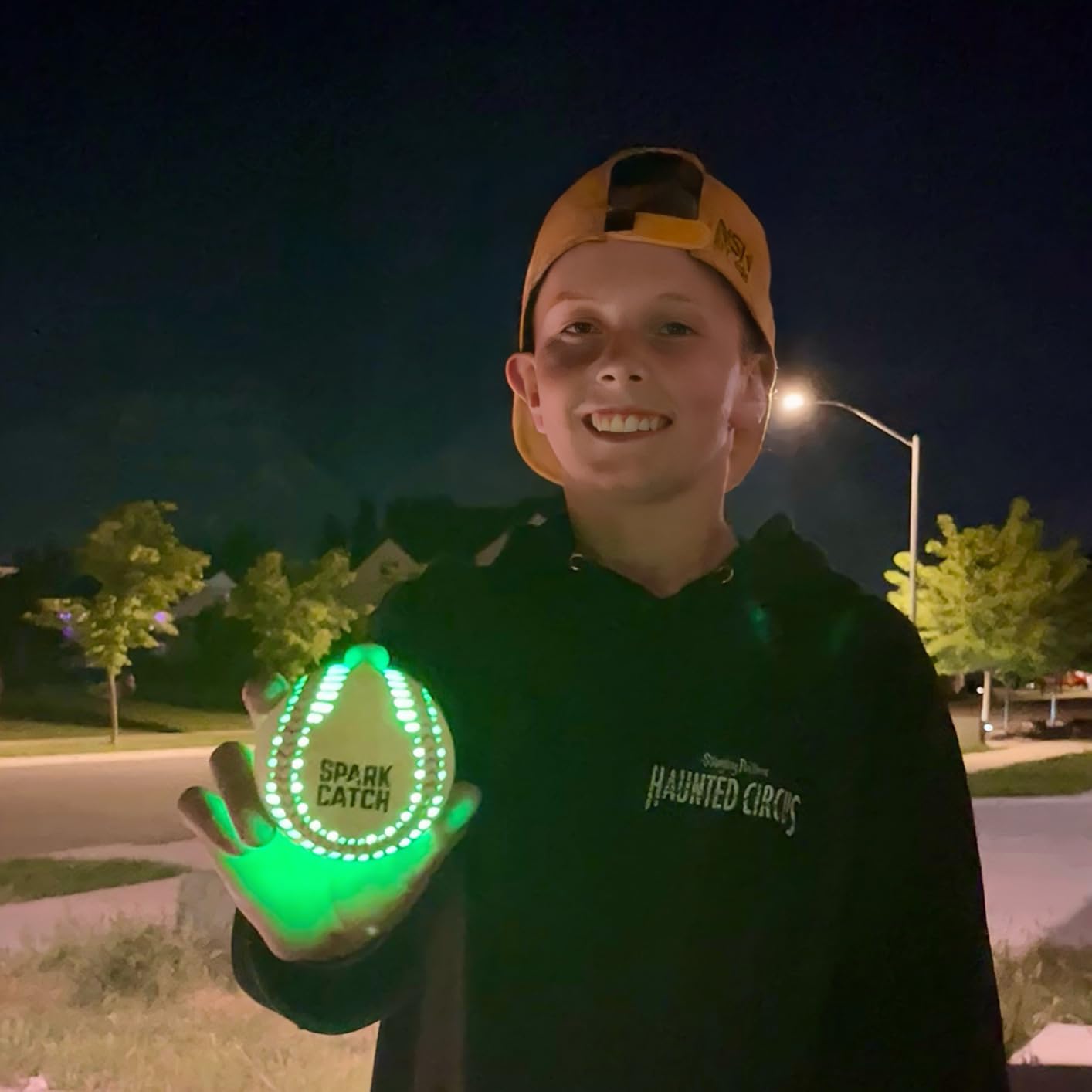 SPARK CATCH Light Up Baseball, Glow in The Dark customer photo 2