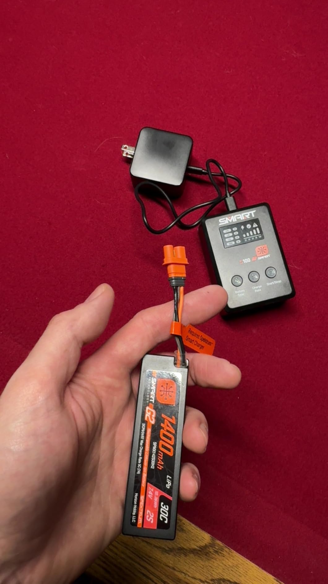 Spektrum Accessories Smart Powerstage Bundle: 1300mAh 3S 30C LiPo Battery (IC2) / S100 Charger / 65W Power Block/Adapter, SPMXPSS315 customer photo 2