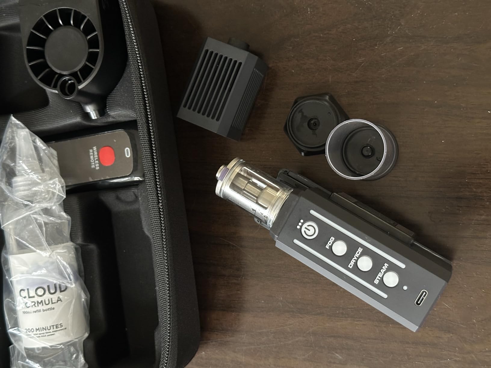 PMI SmokeNINJA PRO HAZER KIT - Portable Fog Machine with Bluetooth, Upgraded Anti-Leak Fog Chamber, 3rd-Gen Haze Nozzle, 3-Min Continuous Output, USB-C Powered for Cinematic, Studio & Event Use customer photo 1