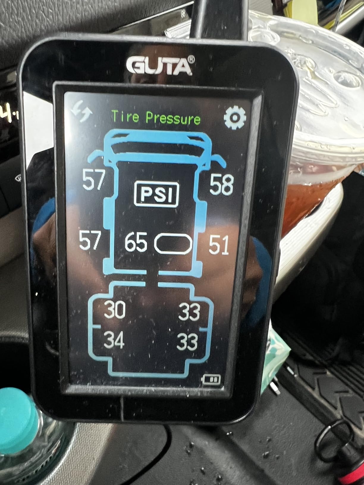 GUTA GT80 RV Tire Pressure Monitoring System, 10 Flow-Thru Sensors TPMS customer photo 2