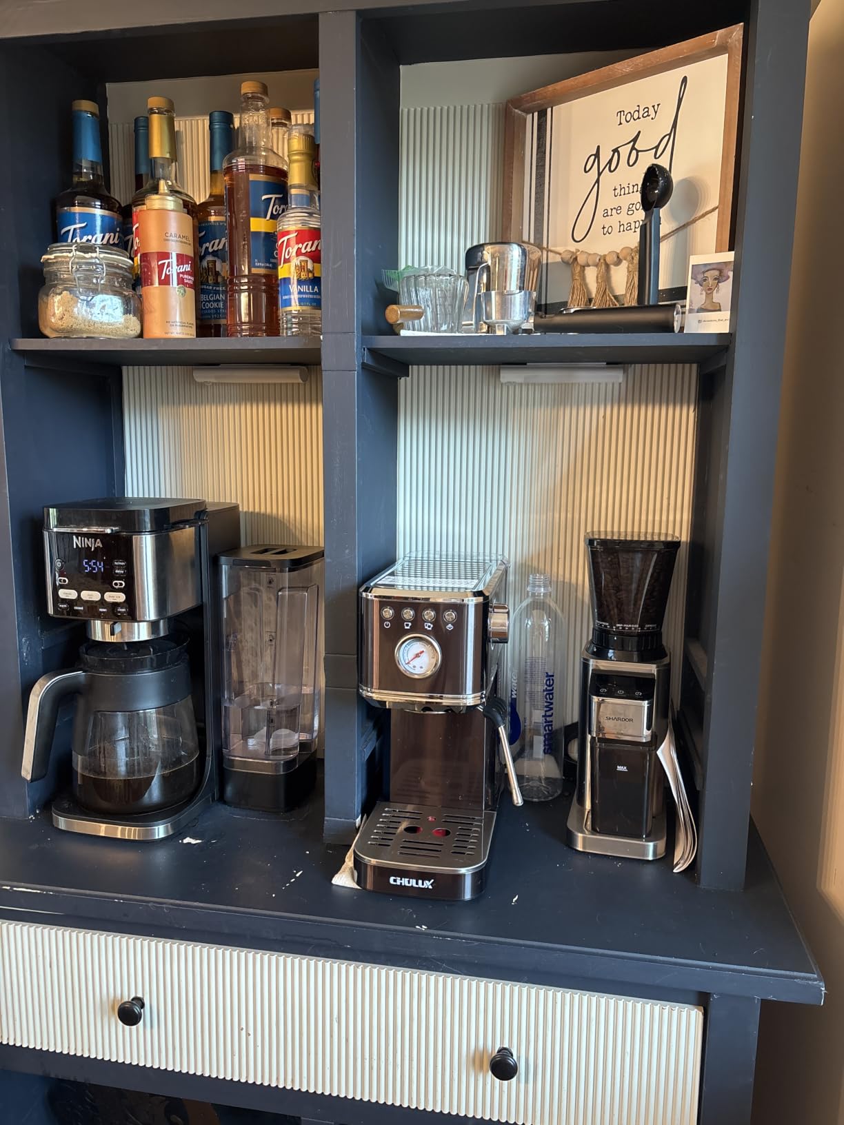 CHULUX Slim Espresso Machine with Milk Frother for Home Cappuccino, Creamy customer photo 1