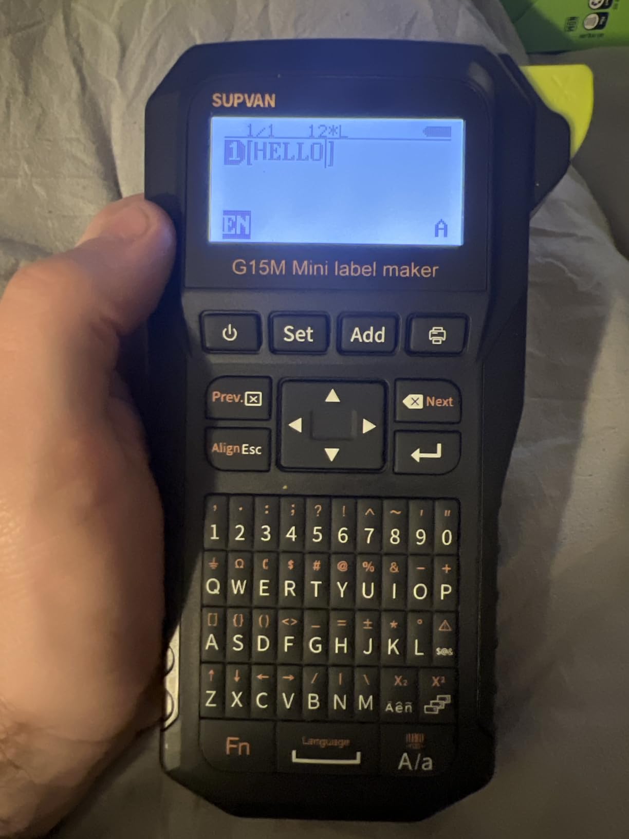SUPVAN G15M Mini Portable Label Maker Machine with Heat Shrink Tube customer photo 1