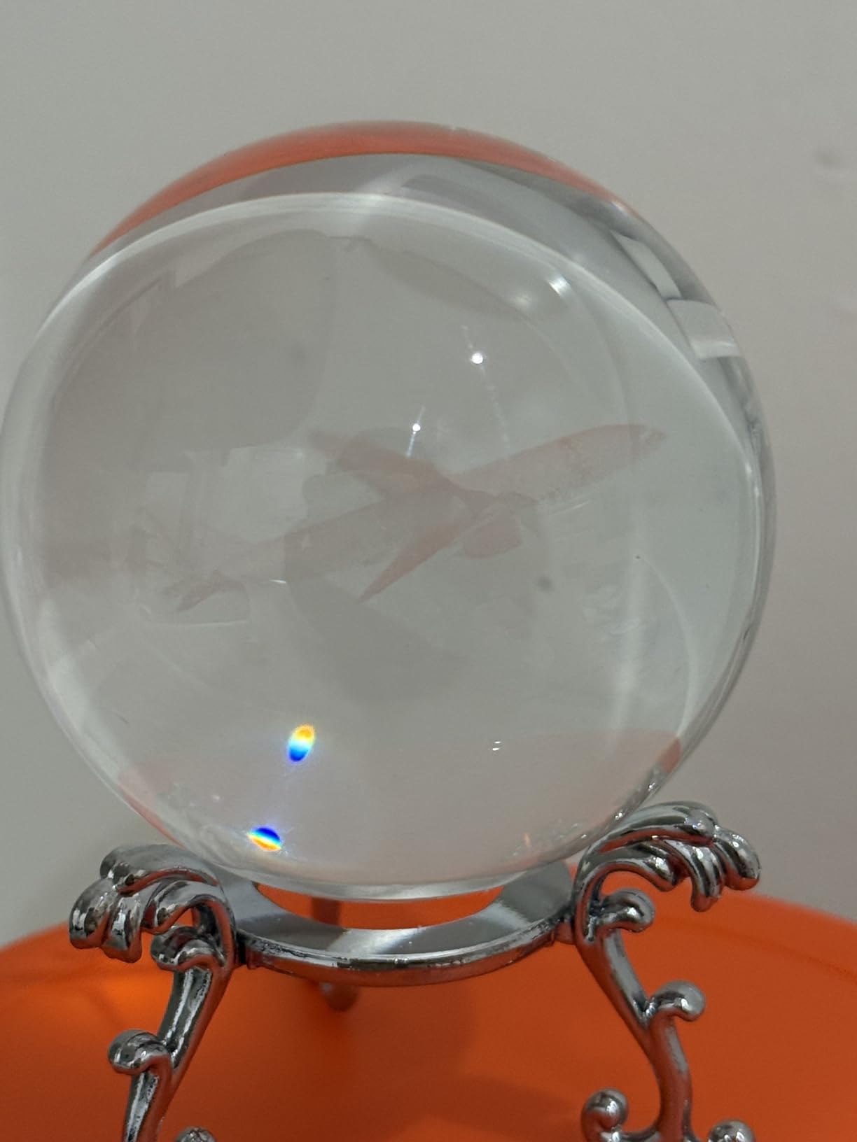 60mm 3D Airplane Crystal Ball With Stand Pilot Gifts For Men Women customer photo 1