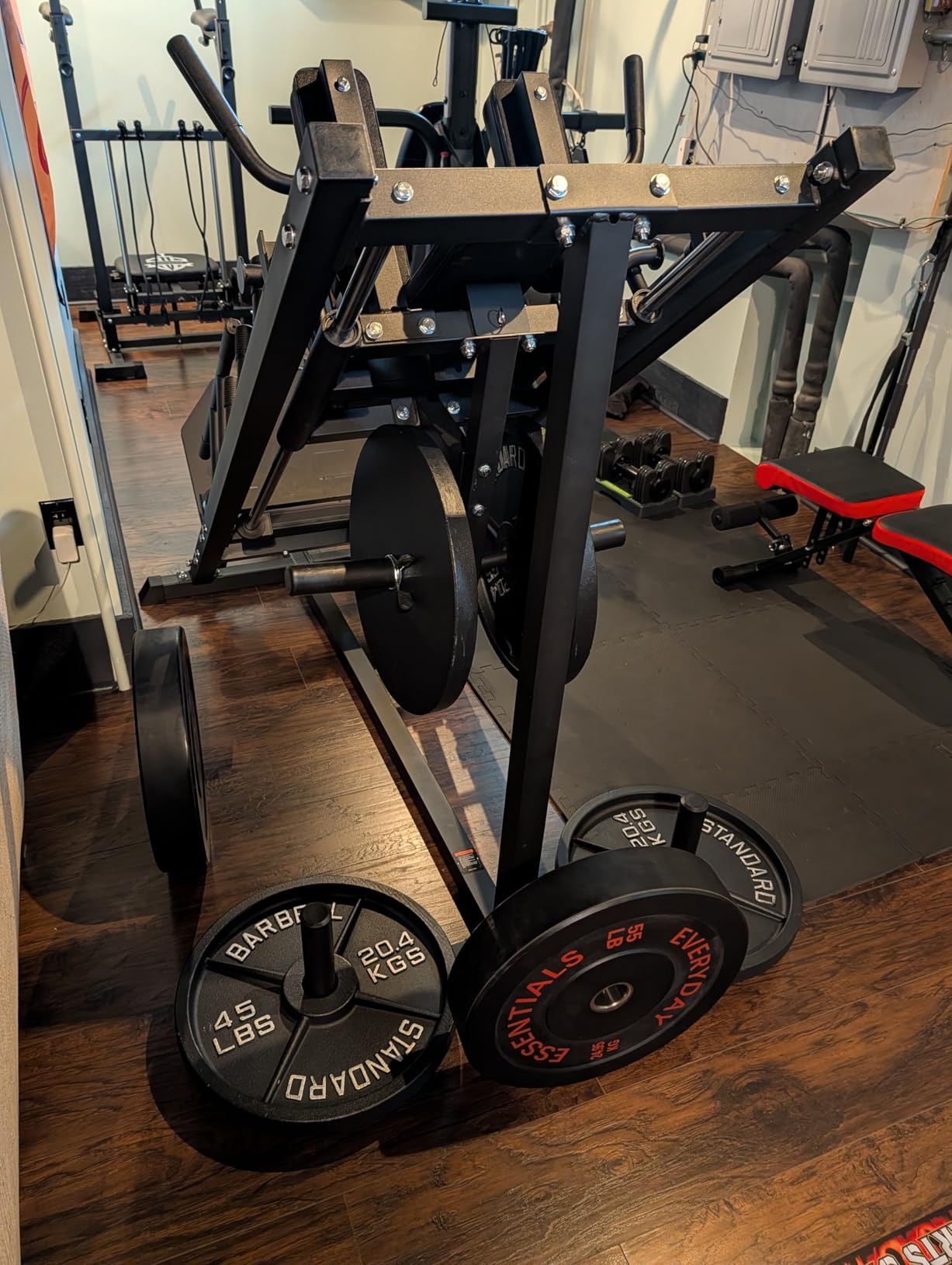 Mdeam Leg Press Hack Squat Machine,Leg Press Machine with Linear Bearing customer photo 2