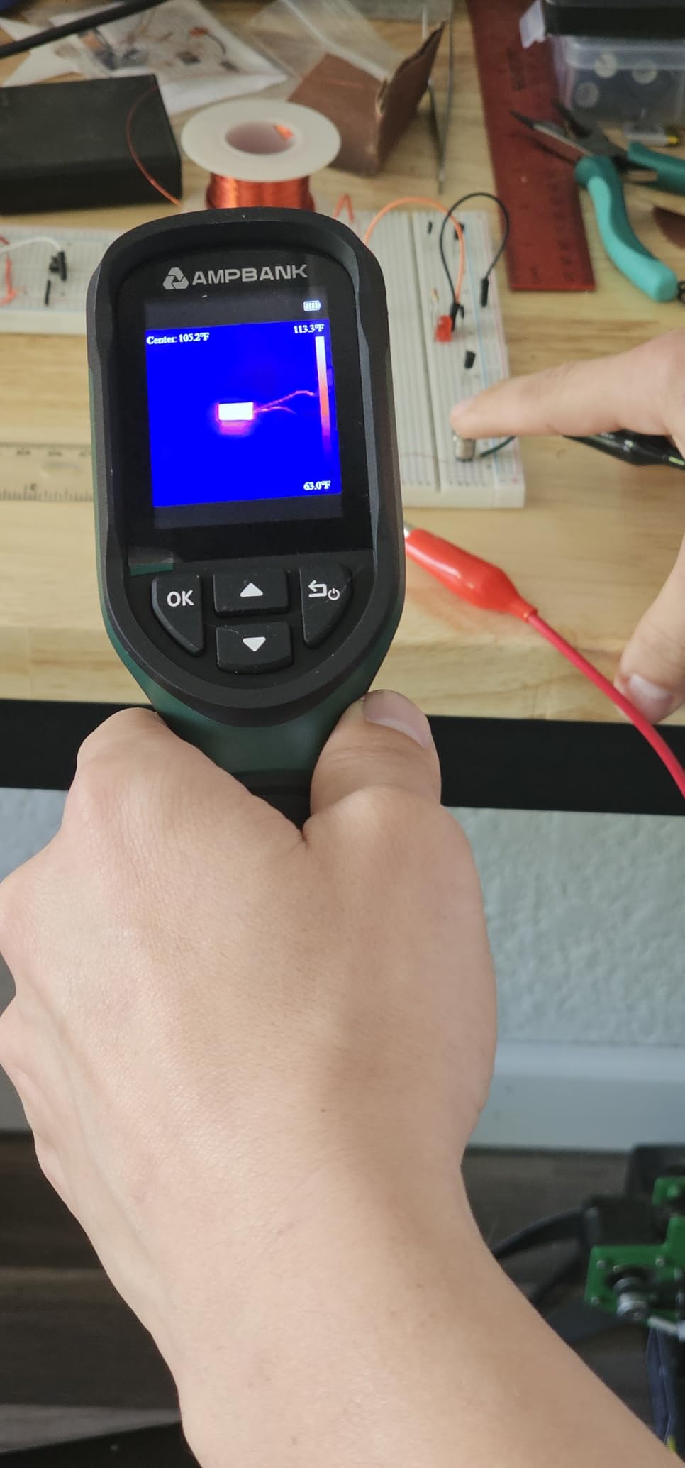 H128 Handheld Thermal Camera, 240 x 240 TISR Resolution, 24h Battery Life Thermal Imaging Camera, 25 Hz Infrared Camera with Temperature Alarm, -4℉~ 842℉ Temp Range, IP65 Protection Level customer photo 2