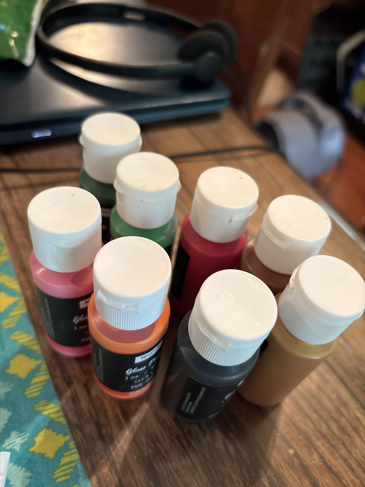 Nicpro 18 Colors Stained Glass Paint Set, 1oz / 30ml Waterproof Acrylic customer photo 1