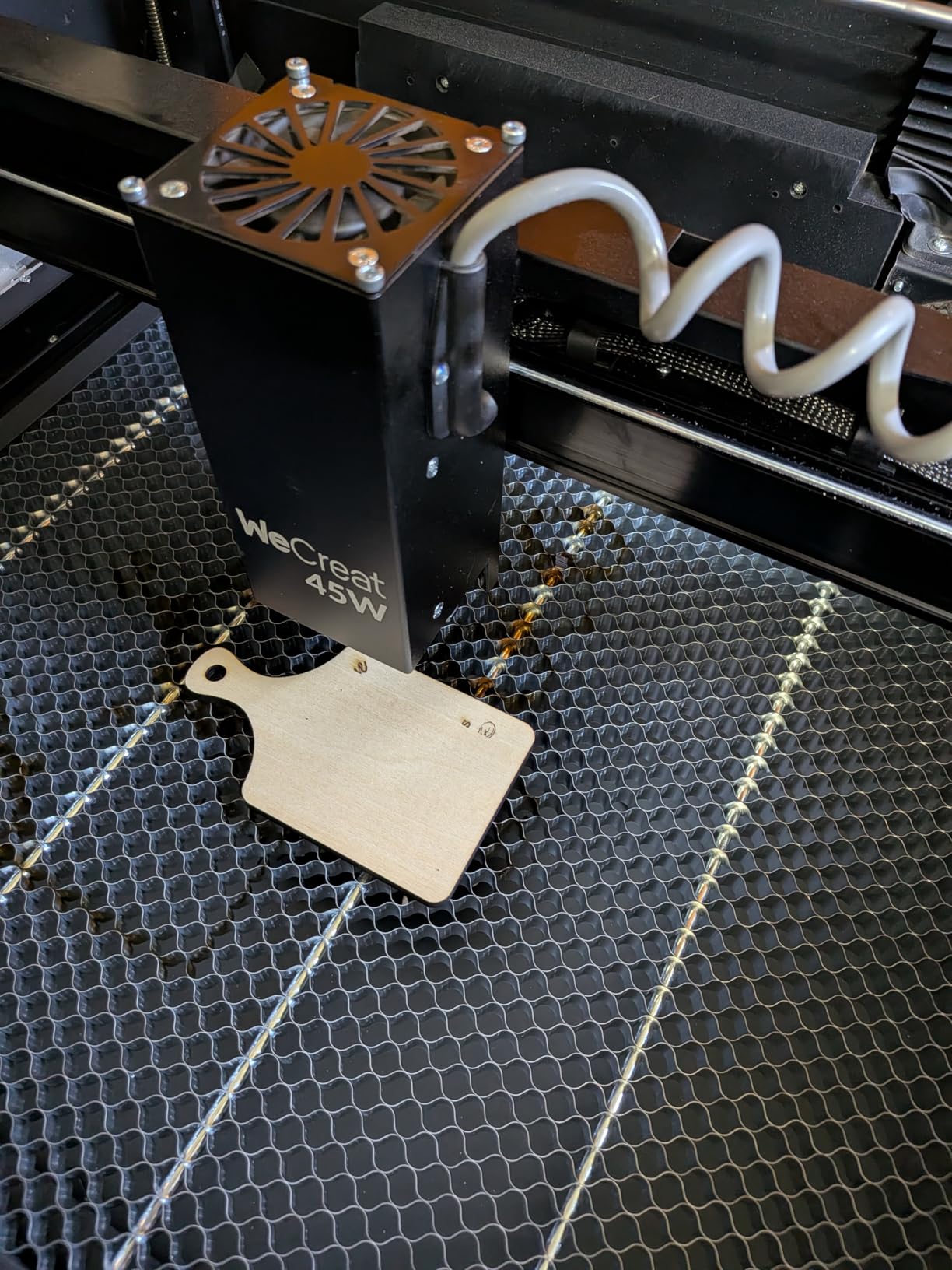 WECREAT Vision Pro 45W Laser Engraver and Cutter with Rotary Pro, HD Camera & Auto-Lifting, Laser Cutter Cuts 1” Wood, Full Enclosure Laser Engraving Machine for Tumblers, Wood and Metal, Acrylic, etc customer photo 2