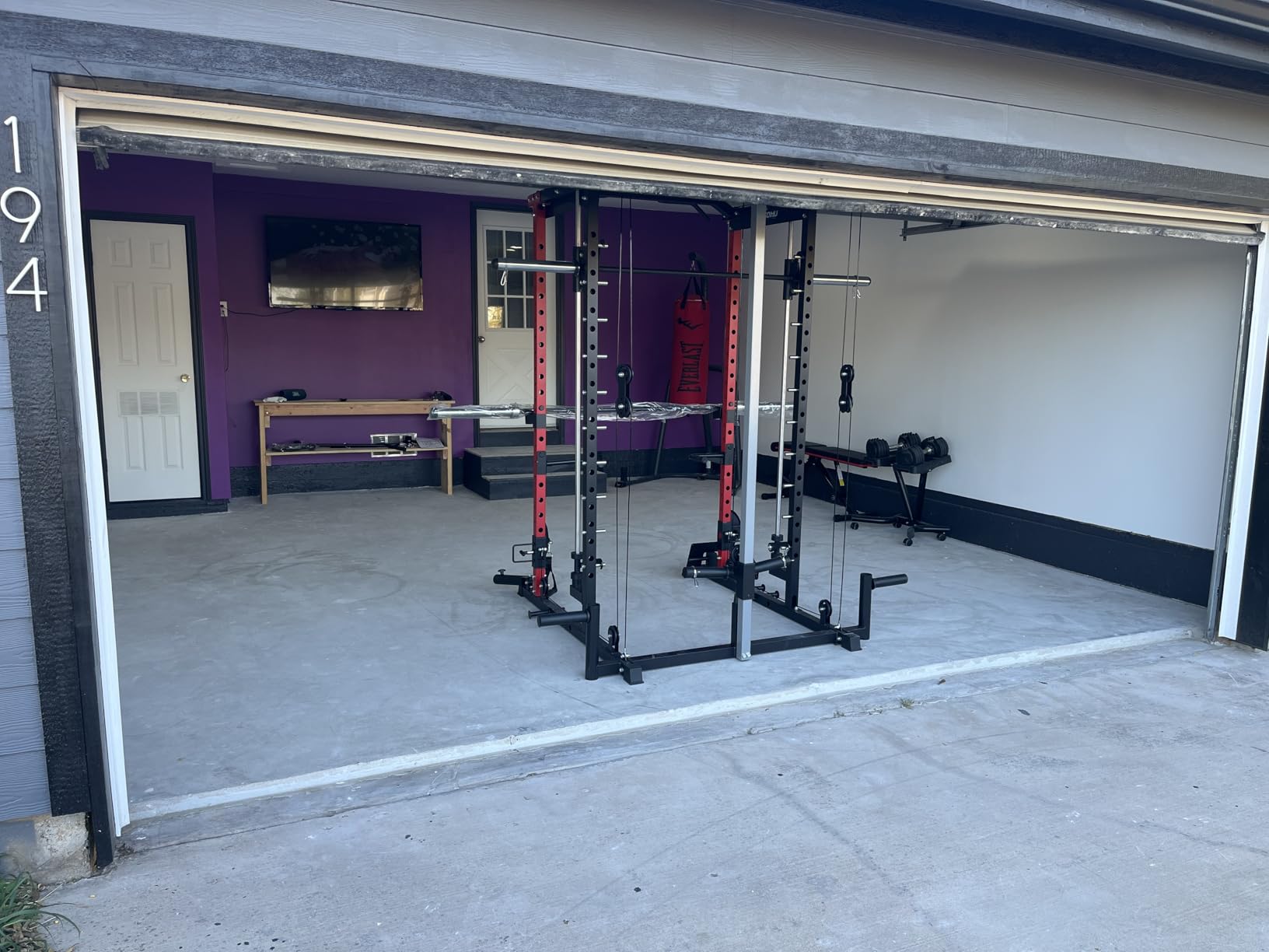 S1-V4 Smith Machine, 2000LBS Power Cage with Cable Crossover System, All-in-One Squat Rack with Smith Bar, Strength Training Equipment for Home Gym customer photo 2