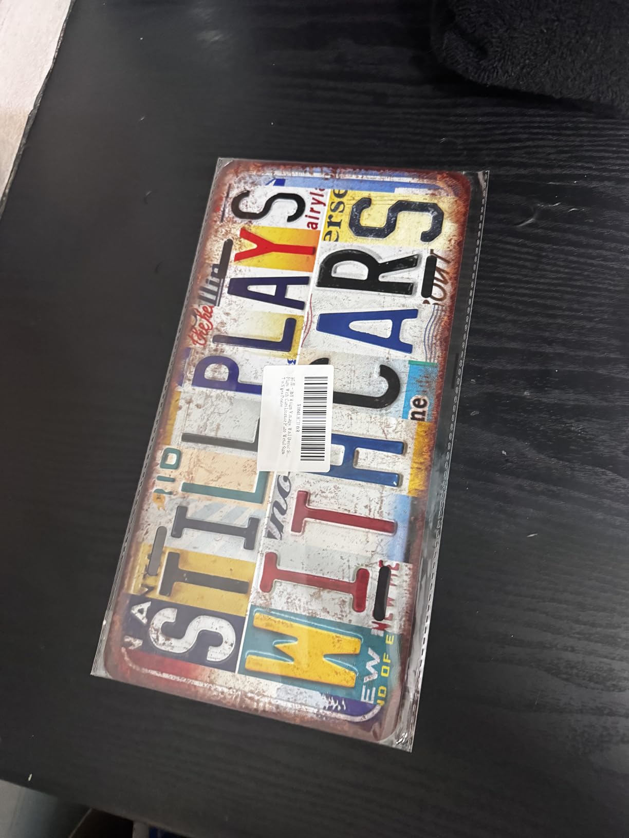 Vintage Wall Decor Still Plays With Cars License Plate customer photo 2