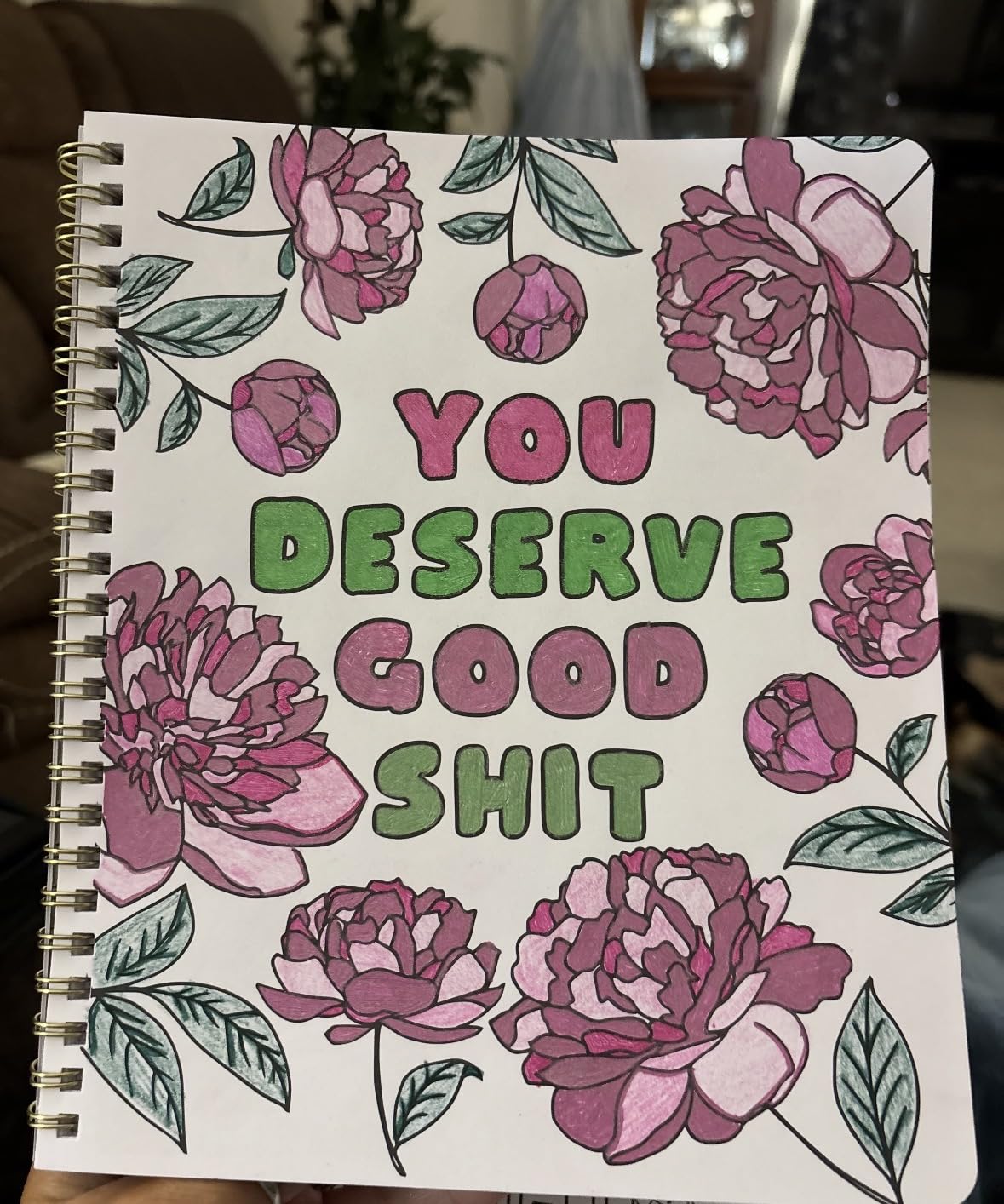 Beautiful Coloring Book Set of 2 for Adult Relaxation with Floral Designs customer photo 2