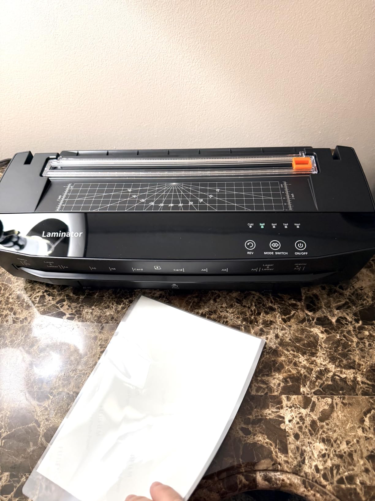 Qfun 10 Mil Thermal Laminator 11x17 Heavy Duty Business Lamination Machine | 4-Roller NTC Control, REV Anti-Jam, 13 Inch Hot & Cold Laminate kit with Laminating Sheets, Fast Warm-Up for Office Teachers customer photo 1