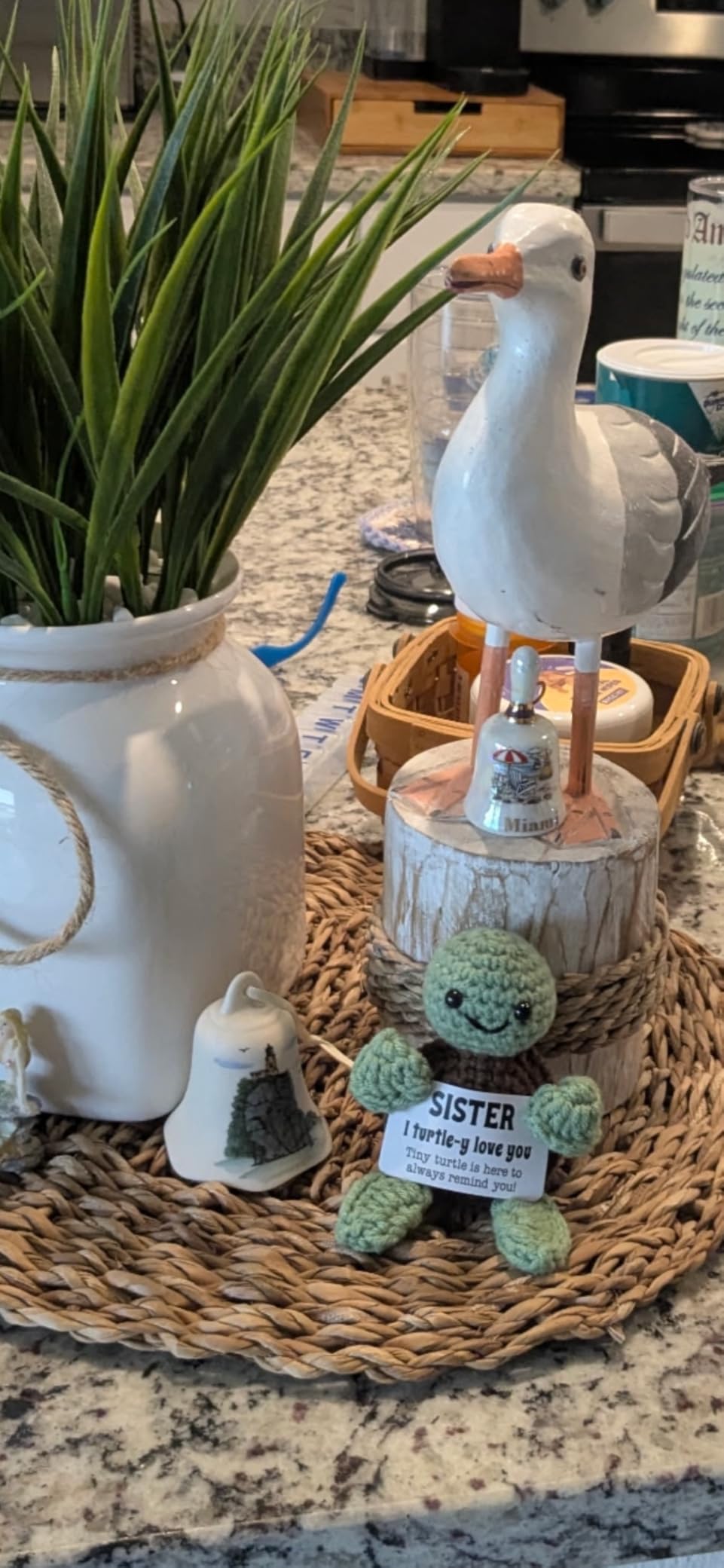 4THFARMES Mini Funny Turtle Teacher Appreciation Gifts for Women Men, End of Year Thank You Teacher Gifts Ideas, Personalized Cool Small Cute Stuff Things, Handmade Emotional Positive Crochet Turtle customer photo 2
