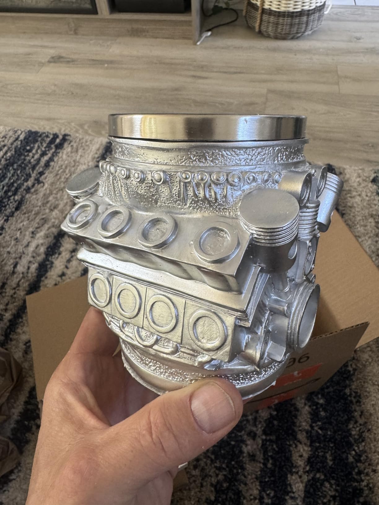 V8 Engine Coffee Mug,Car Coffee Mug Personalized with Handle customer photo 1