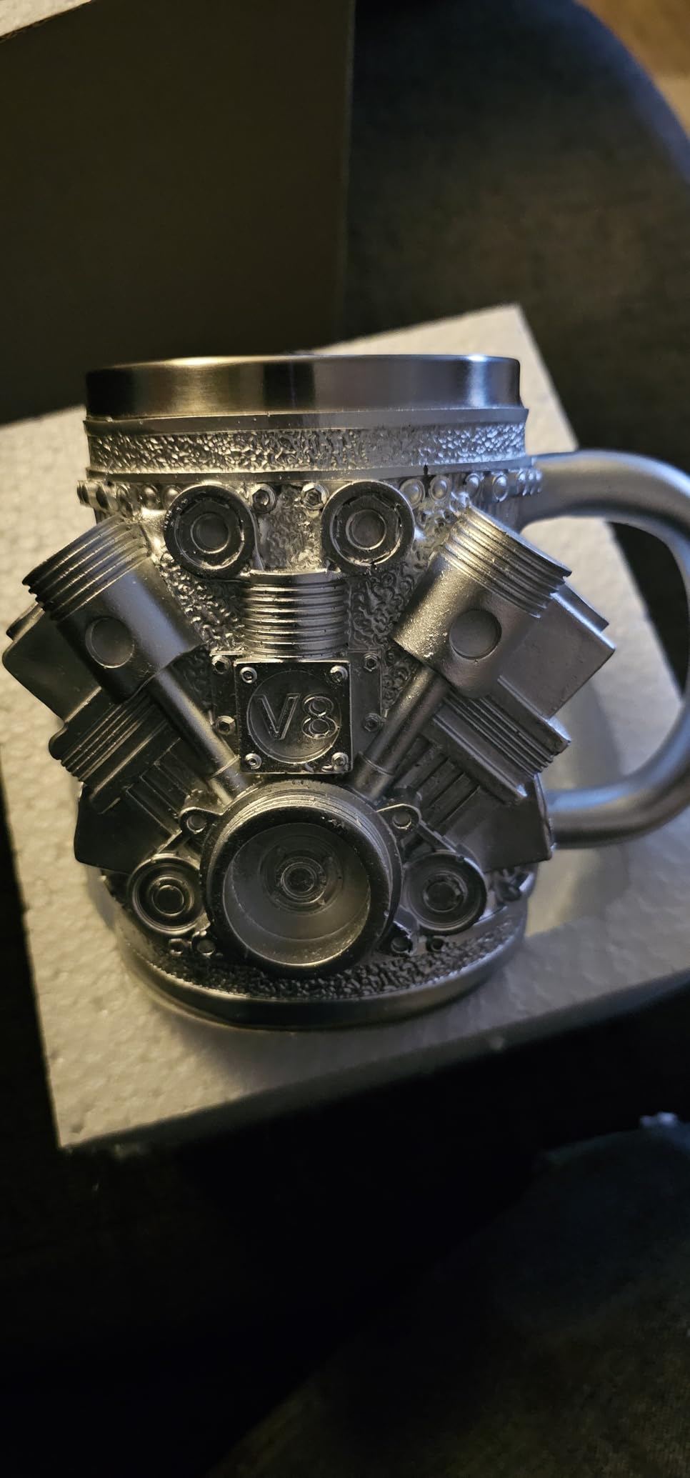 V8 Engine Coffee Mug,Car Coffee Mug Personalized with Handle customer photo 2