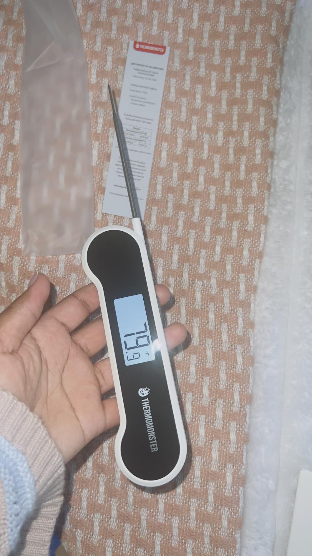 0.5 Sec Instant Read Meat Thermometer Digital for Cooking, Red customer photo 2