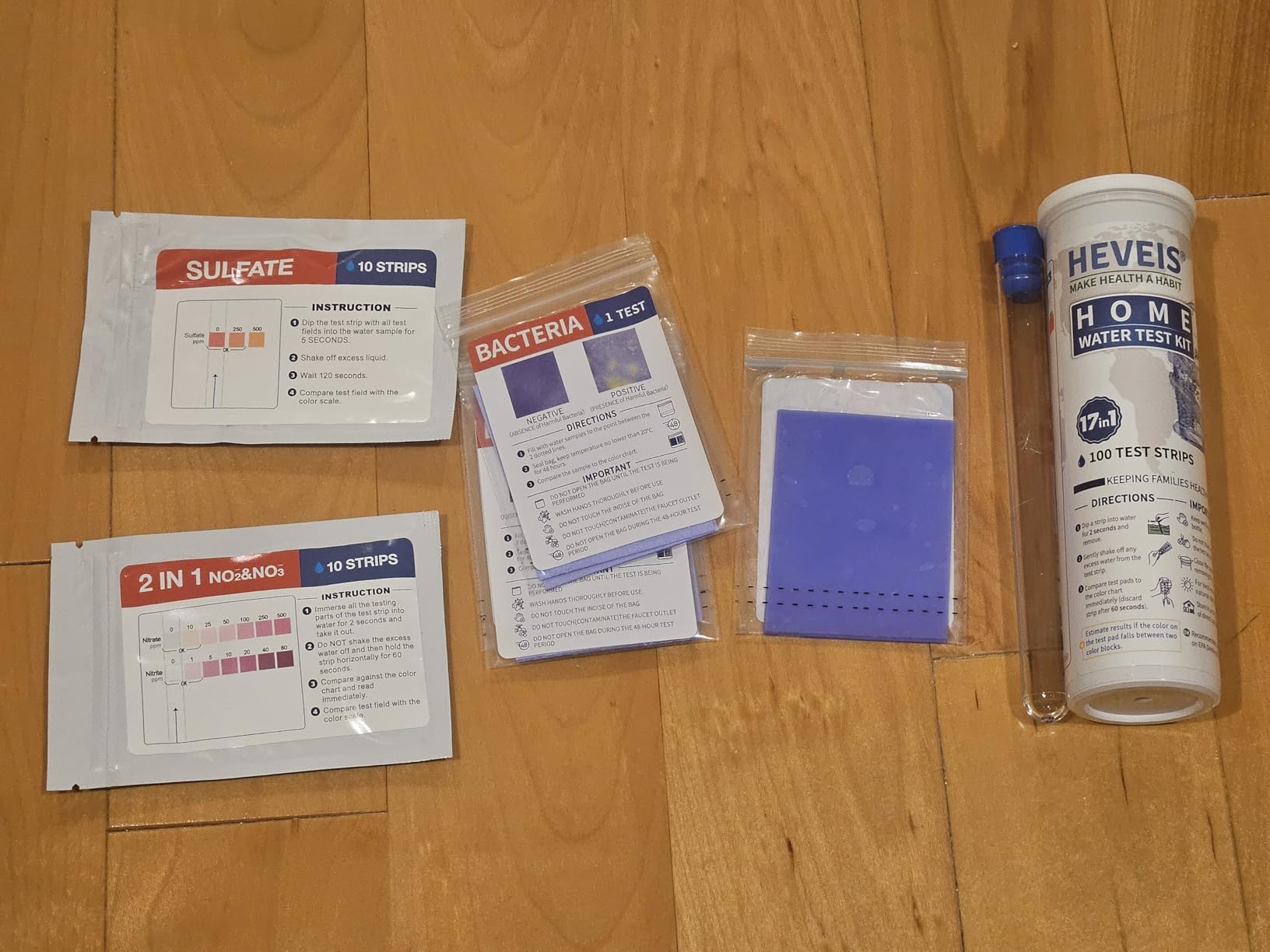 21-in-1 Home Drinking Water Testing Kit - 120 Strips + 4 Bacteria Tests - Tap and Well Water Test Kit, Easy to Test and Read for Hardness, Lead, Iron, Fluoride, pH, Copper, Bacteria and More customer photo 2
