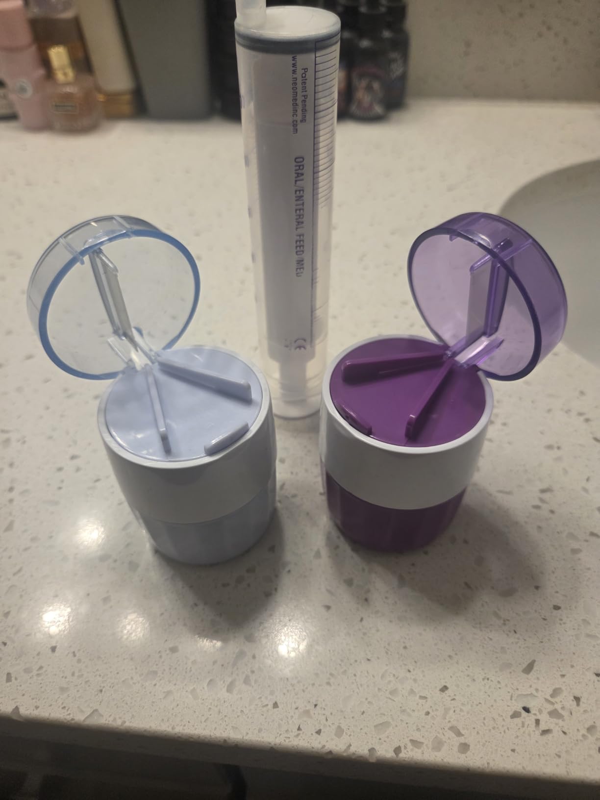 DUBSTAR 3-in-1 Pill Crusher Fine Powder Pill Grinder Pill Cutter Purple customer photo 1