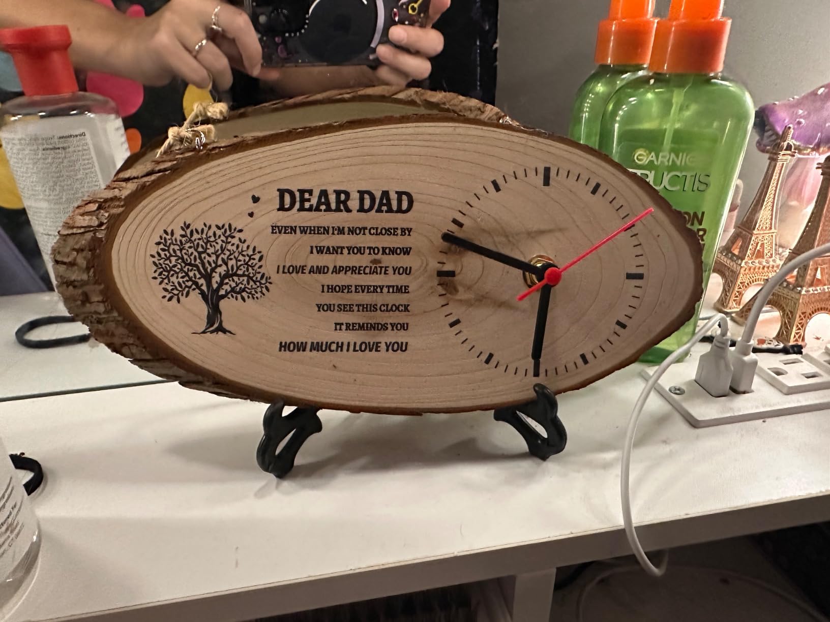 BeauGift Grandpa Gifts, Wooden Clock Birthday Gifts for Grandpa Grandfather customer photo 2