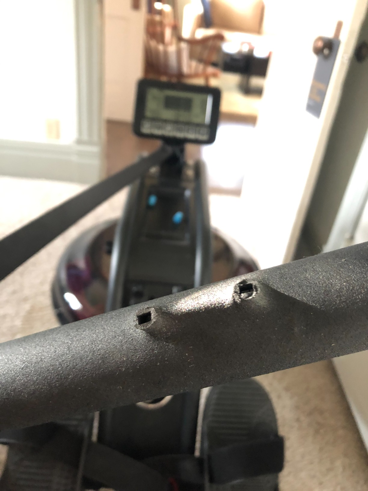 Sunny Health & Fitness Premium Water Rower w/Intensive Dynamic Real-Time Resistance, 300 LB Capacity Flip-able Rowing Machine for Home Training, Optional Free SunnyFit App Connection customer photo 2
