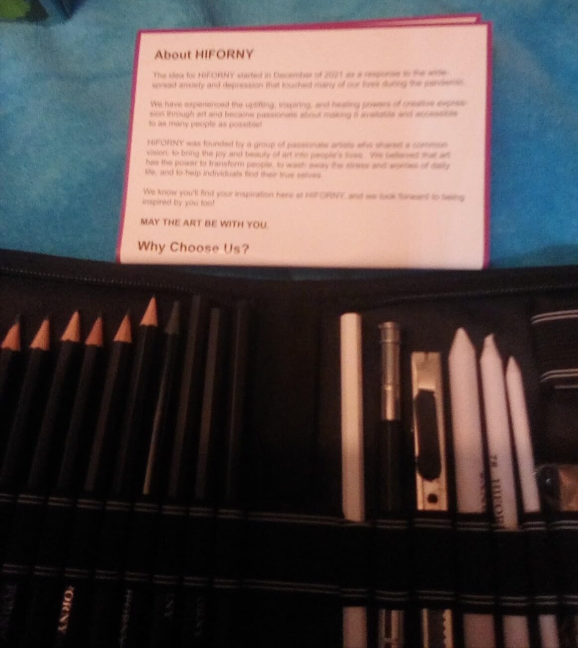 HIFORNY 42 PCS Drawing Set, Sketching Kit with Graphite & Charcoal Pencils customer photo 1