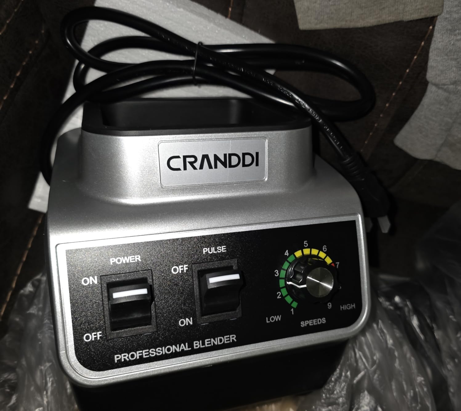 CRANDDI Professional Commercial Blender, Max 1500W, 80oz Pitcher, Powerful Blender with Tamper for Smoothie, Ice Crushing, Variable 9 Speeds Control,110V, K96, Black customer photo 2