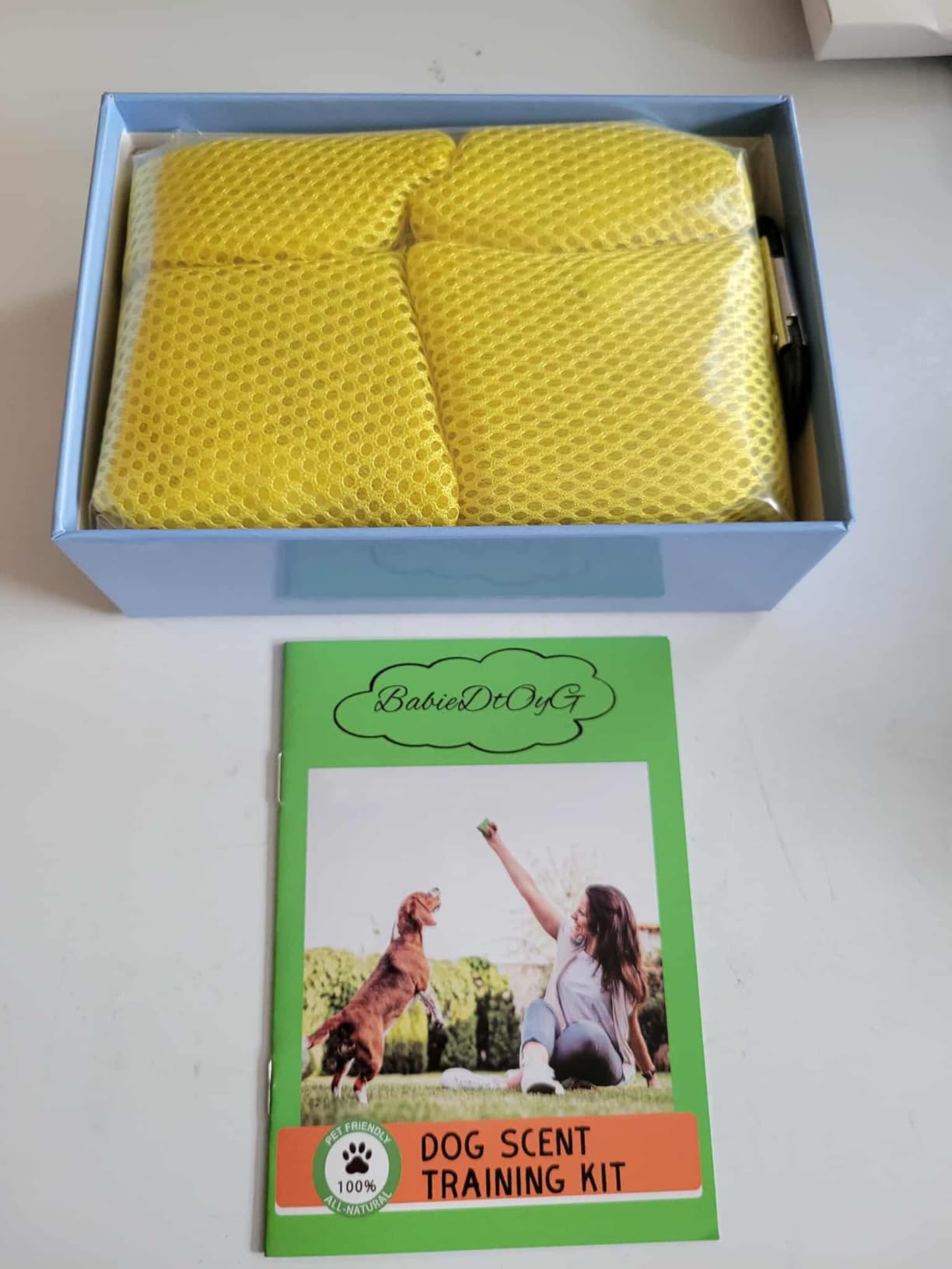 Dog Scent Training Kit with Squeaky Sound – Interactive Nose Work Toys for Dogs, Hide & Seek Scent Games | Mental Stimulation, Anxiety Relief & Obedience Training for All Ages (Yellow) customer photo 1