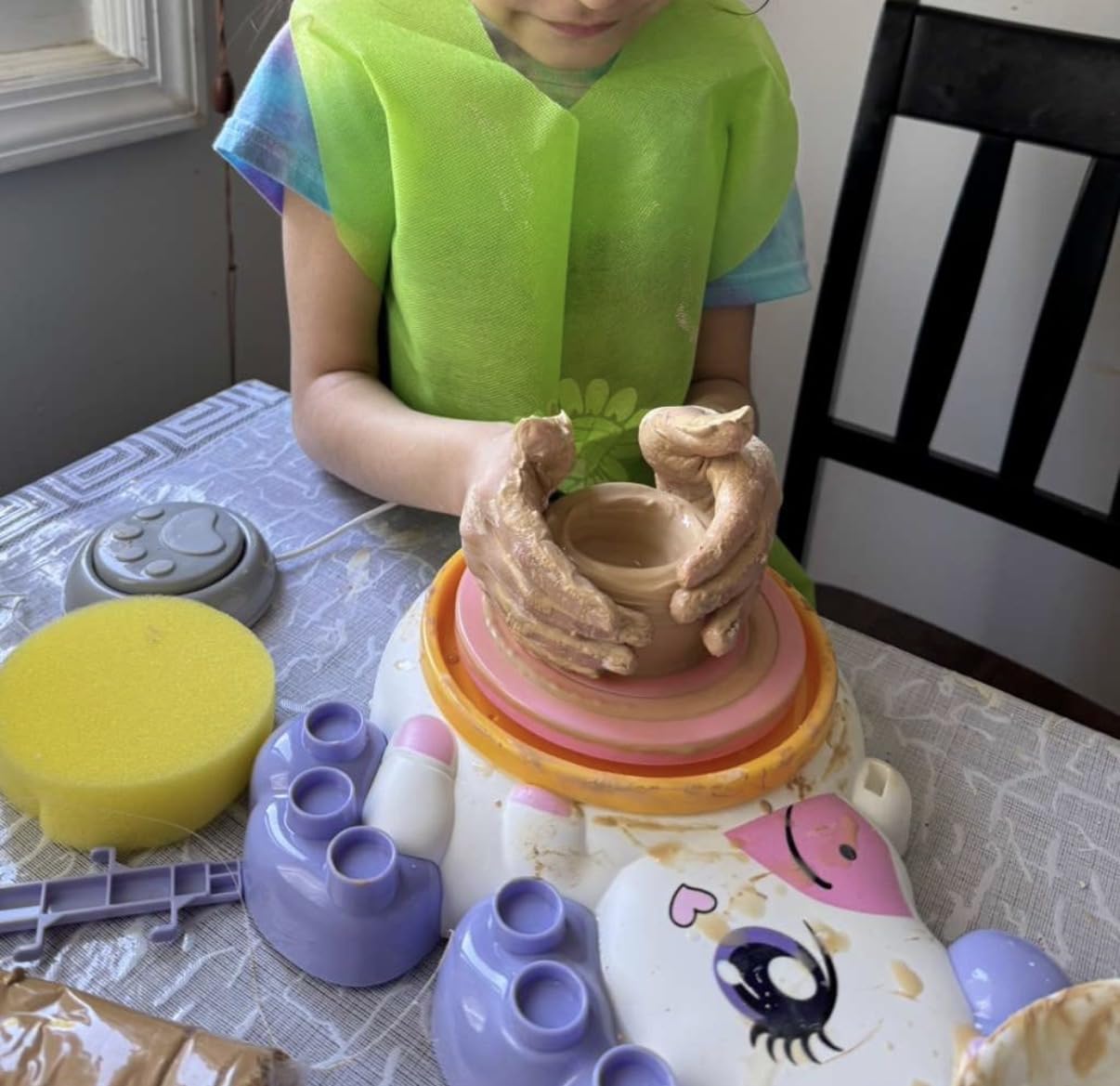 Pottery Wheel for Kids, Unicorn Craft Kit Arts and Crafts for Kid Ages 6-12 | Complete Pottery Painting Kit with Clay Art Supplies Kids Toys Girls Birthday Christmas Gift for 6 7 8 9 10 11 12+ Years Old customer photo 2