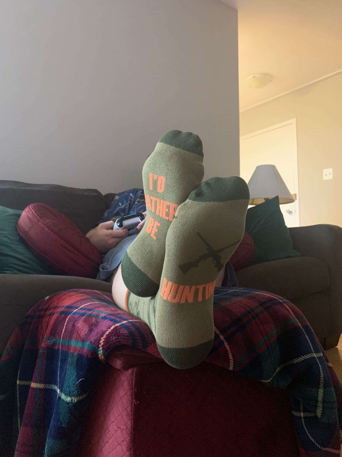 Lavley Fishing & Hunting Socks Funny Gift for Outdoor Hunters & Fishermen customer photo 2
