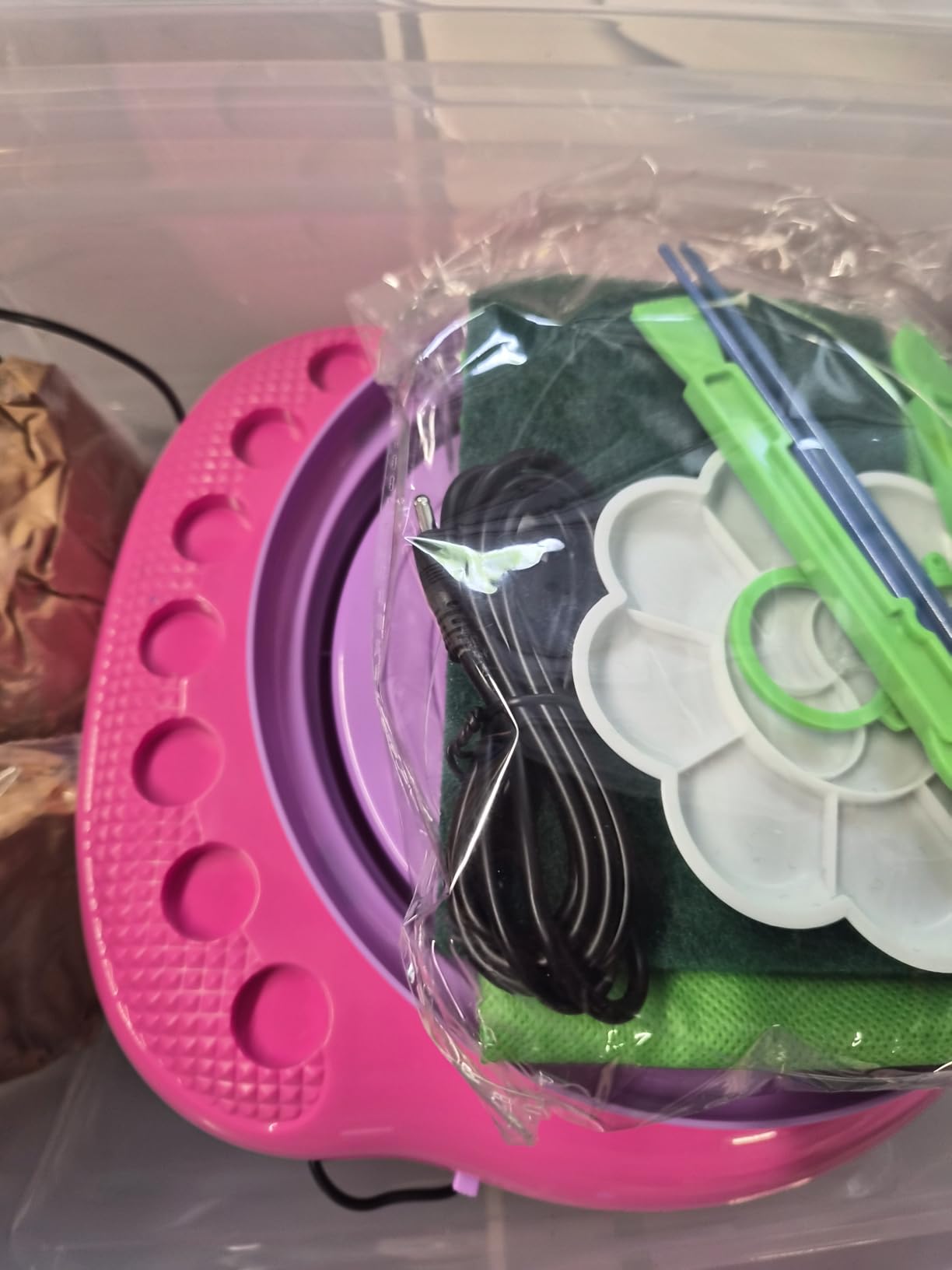 Pottery Wheel for Kids, Arts and Crafts for Kids Ages 8-12, Crafts for Girls 8-12, Complete DIY Clay Wheel Pottery Kit for Beginners, Kid Crafts Gifts for Girl Toys Ages 8 9 10 11 12 Year Old Birthday customer photo 2