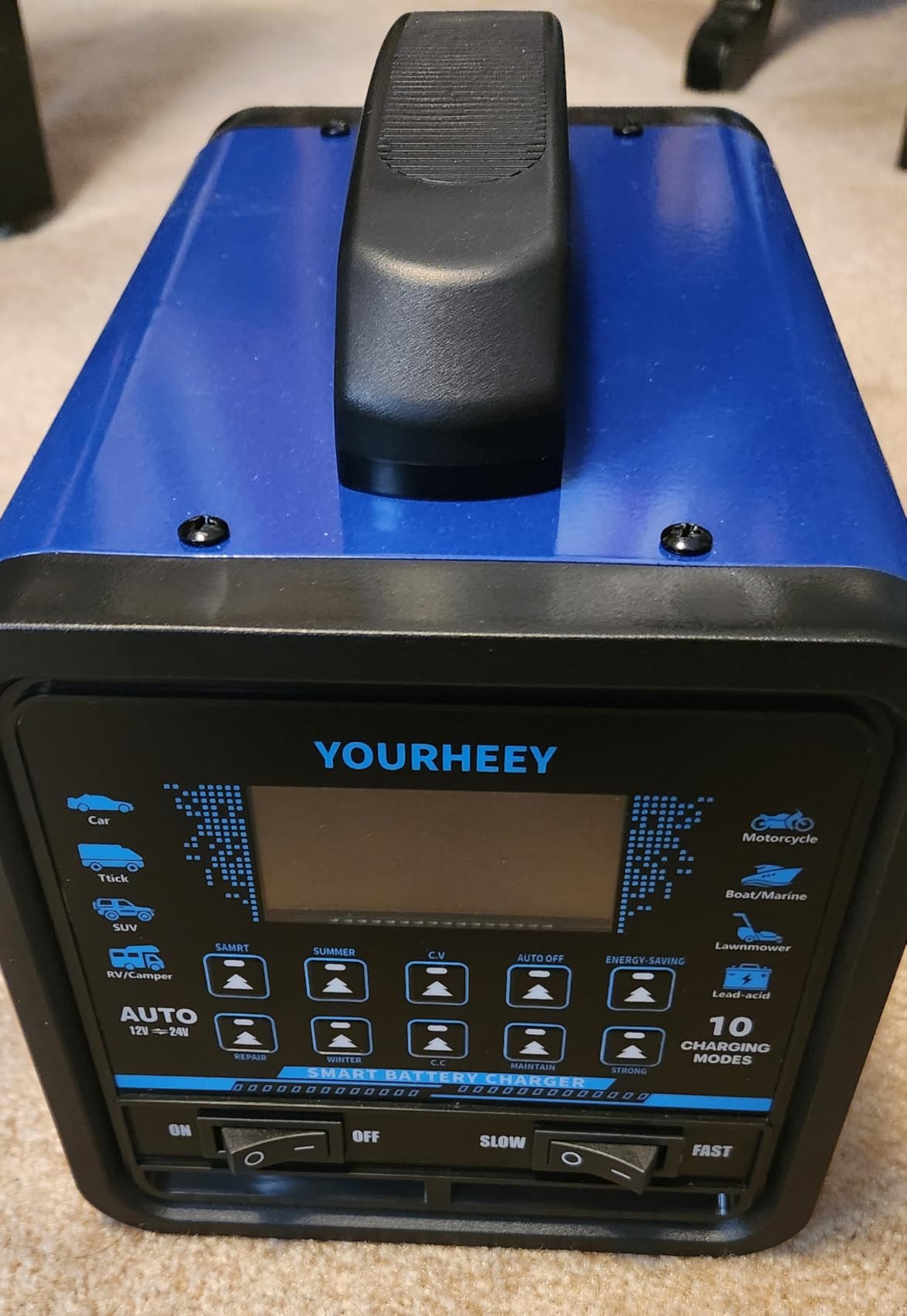 2026 Upgraded 12V/24V 0-20A Heavy Duty Battery Charger/Maintainer with Auto Shutoff, Repair & Winter Mode, 10 Modes & Color Screen for Car, Truck, Motorcycle, RV, Boat, Lawn Mower, Deep Cycle Chargers customer photo 1
