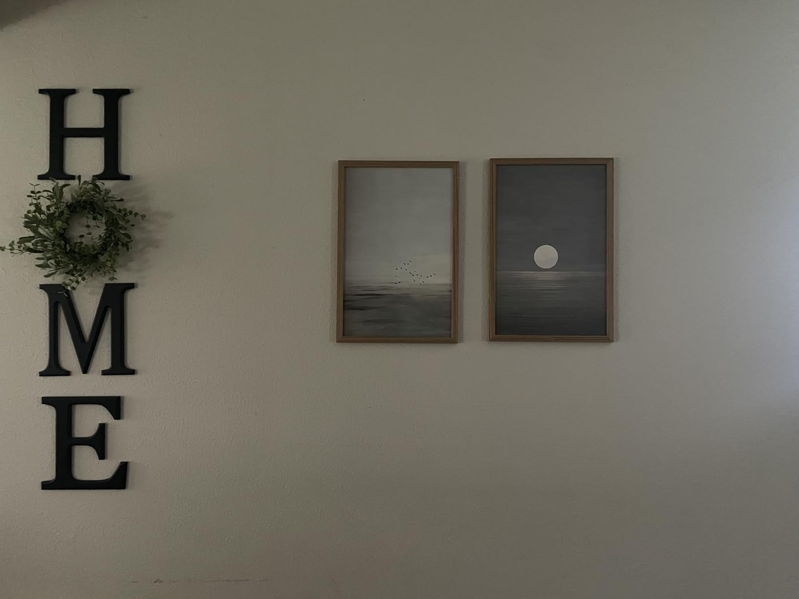 Framed Boho Sun and Moon Canvas Wall Art Set of 2, Vintage Sage Green Bohemian Pictures Wall Decor, Mid Century Modern Abstract Minimalist Paintings Prints for Living Room Bedroom Office 16x24 inch customer photo 1