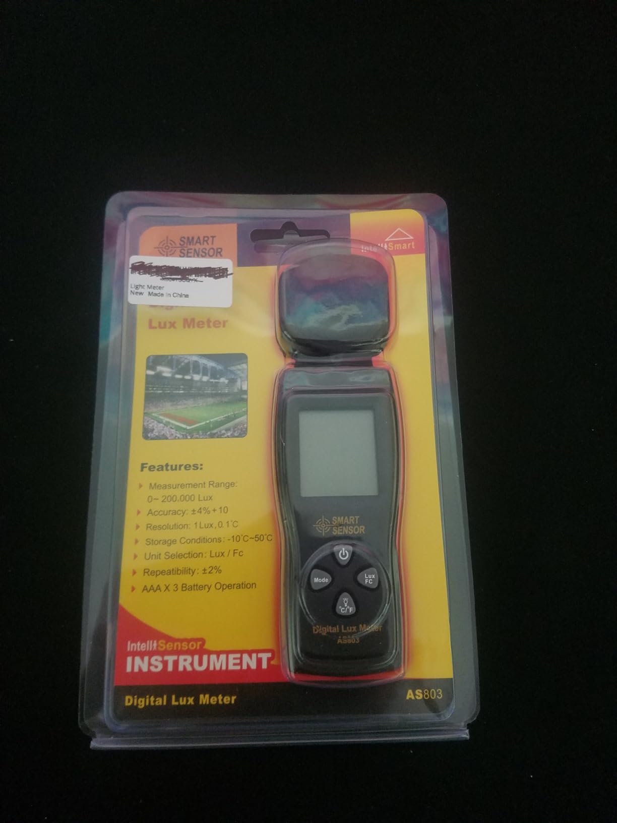 Digital Illuminance Light Meter, 0~200,000 Lux Range with 180º Rotating Sensor Light Meter Foot Candles, Backlight LCD Display, Handheld Light Meter for Plants, Photography, Indoor, Film Camera customer photo 1
