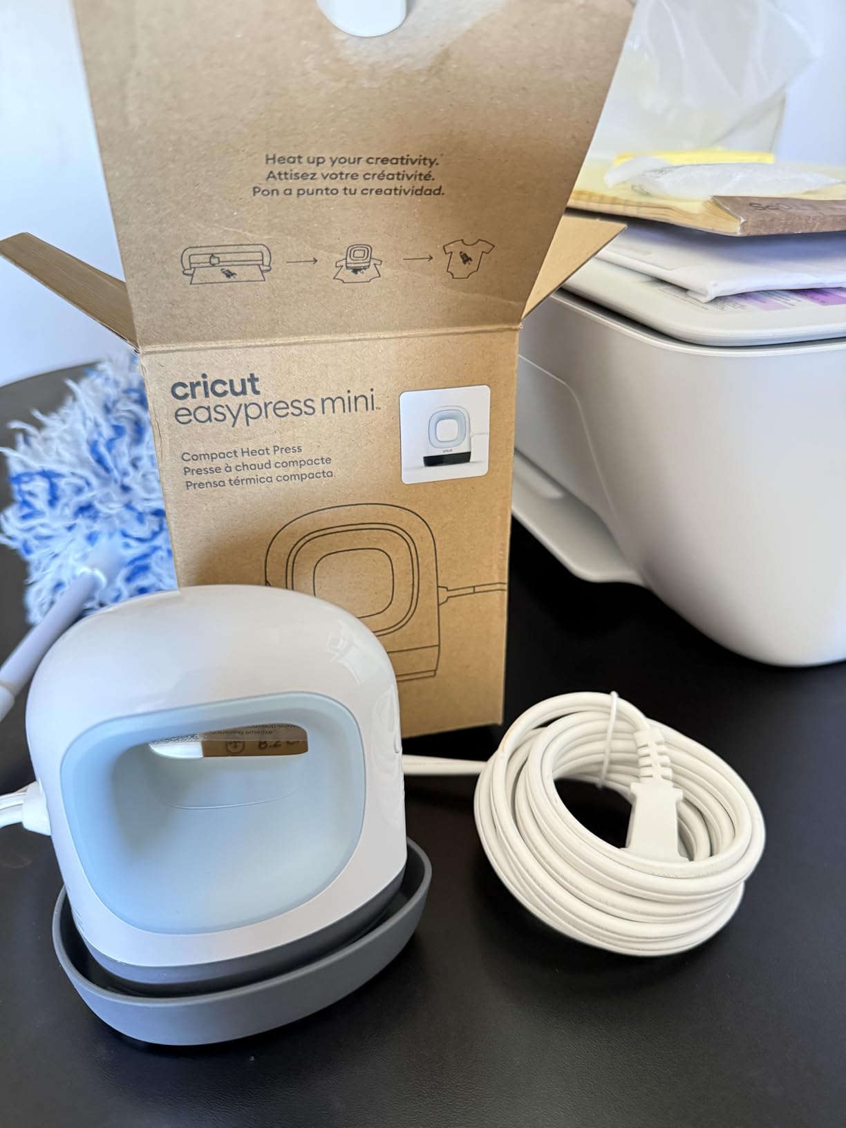 Cricut EasyPress Mini Heat Press - Zen Blue | For Pressing Small Objects Like Shoes, Stuffed Animals, Hats & More - 3 Heat Settings & Precision Tip customer photo 1