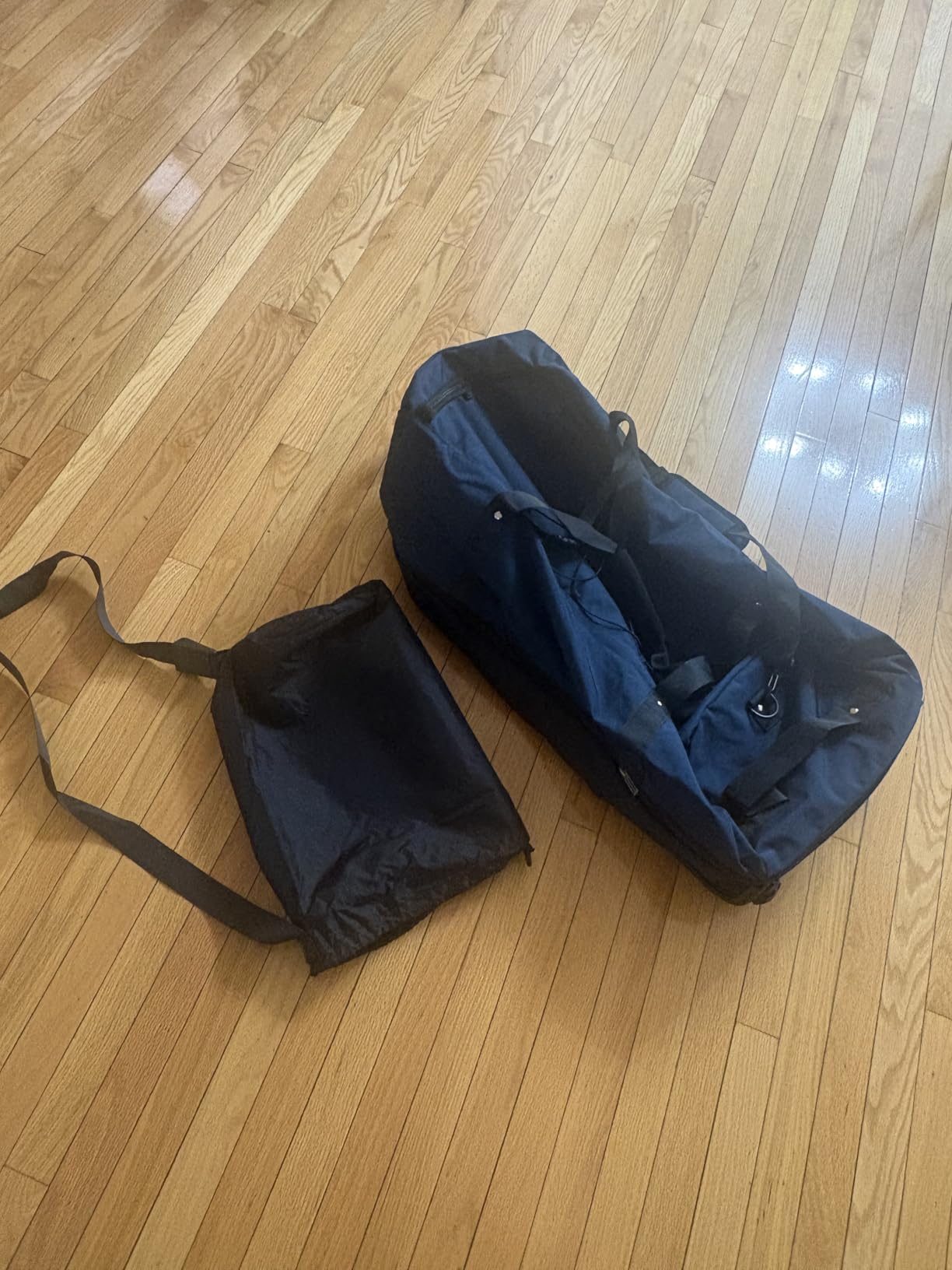 Rolling Duffle Bag with Wheels,110L/140L Expandable Soft-Sided Foldable Duffle Bag with 2 Rubber Wheels,Packable 32” Rolling Carry-On with Pockets & Compartments (Black orange) customer photo 2