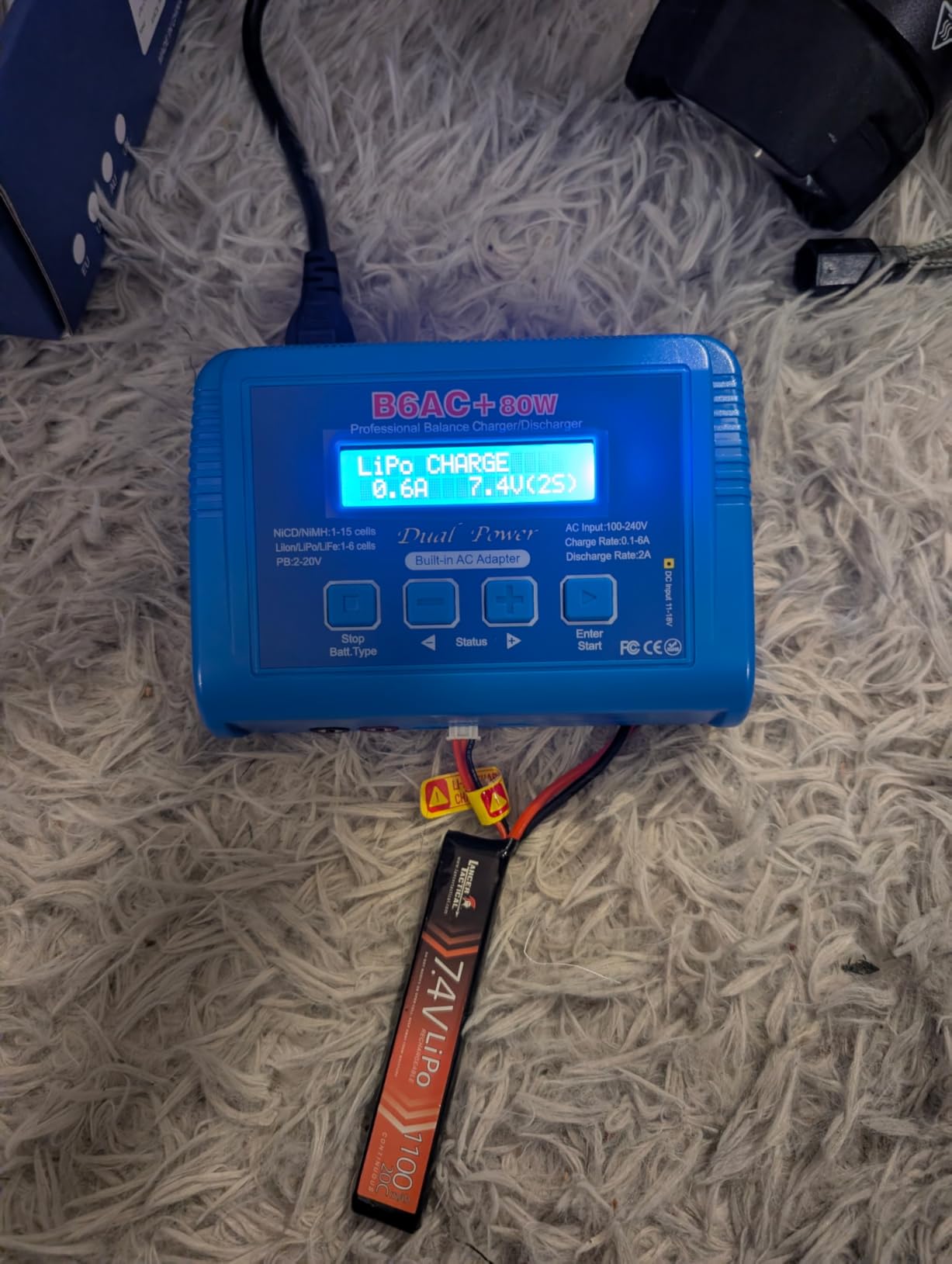 LiPo Charger 80W 6A Fast Balance Battery Chargers for RC Car Boat Drone customer photo 2