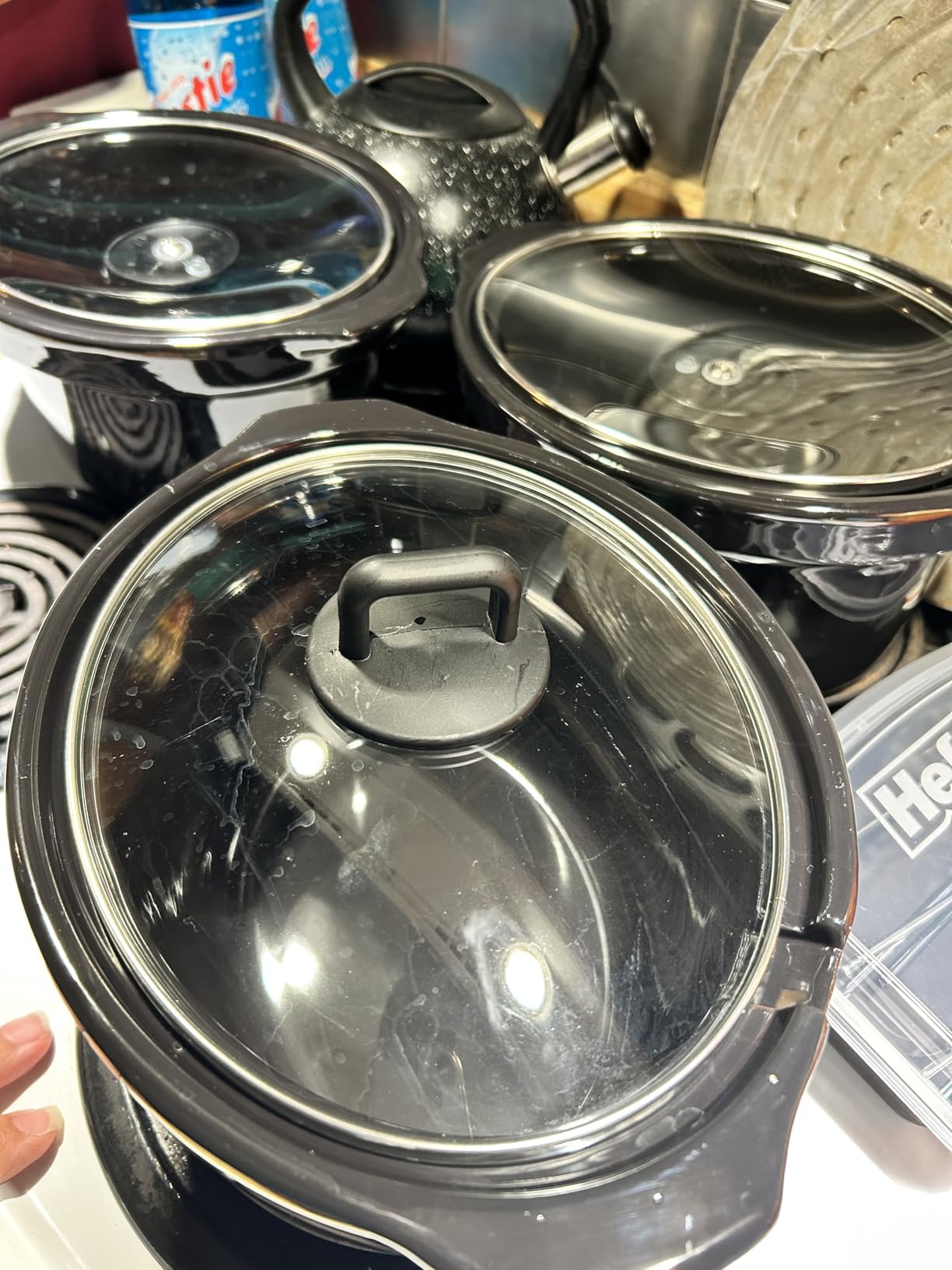 Chefman Triple Slow Cooker & Food Warmer, Three Crock Slowcooker with 2.5 Qt. Ceramic Crocks, 7.5-Quart Total Capacity, PFAS-Free, Three Temperature Settings, Dishwasher-Safe Parts – Stainless Steel customer photo 1